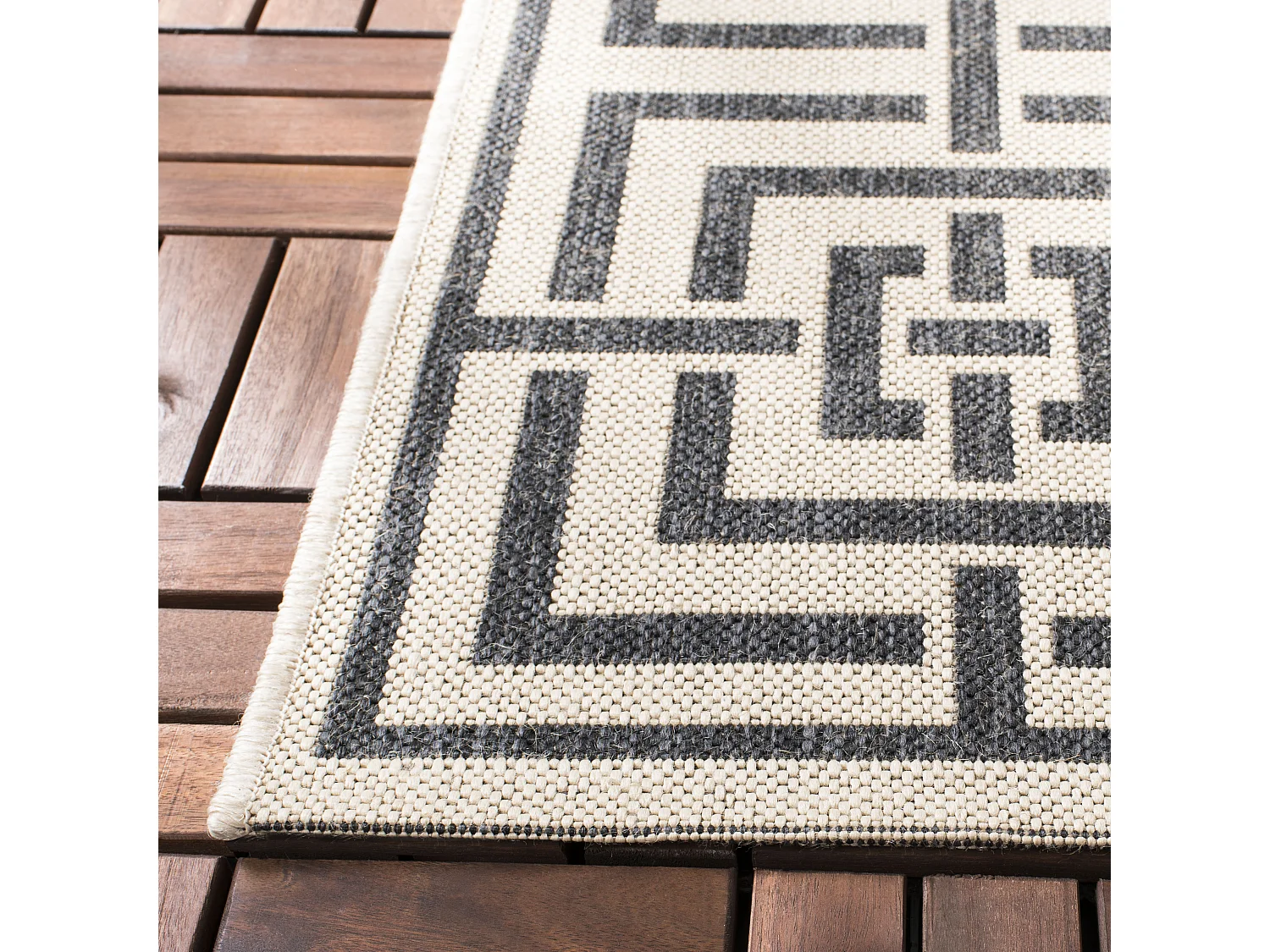 Tapis Neutre/Noir 79 X 152 cm - Lipari