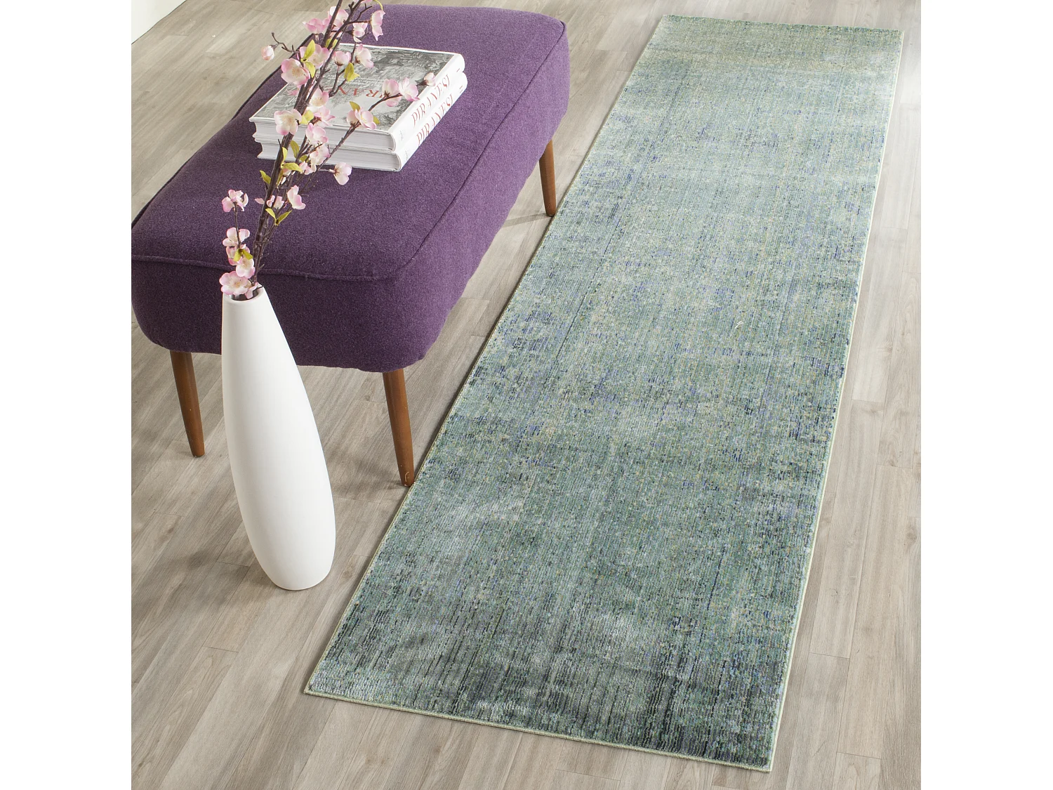 Tapis Vert/Multicolore 69 X 244 cm - Liora