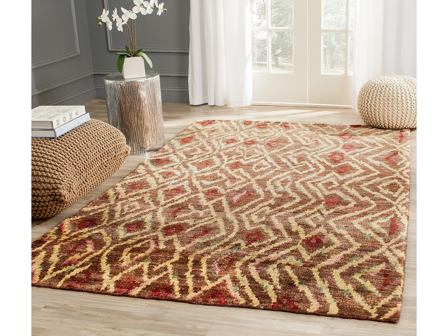Tapis Marron/Or 122 X 183 cm - Lilyana