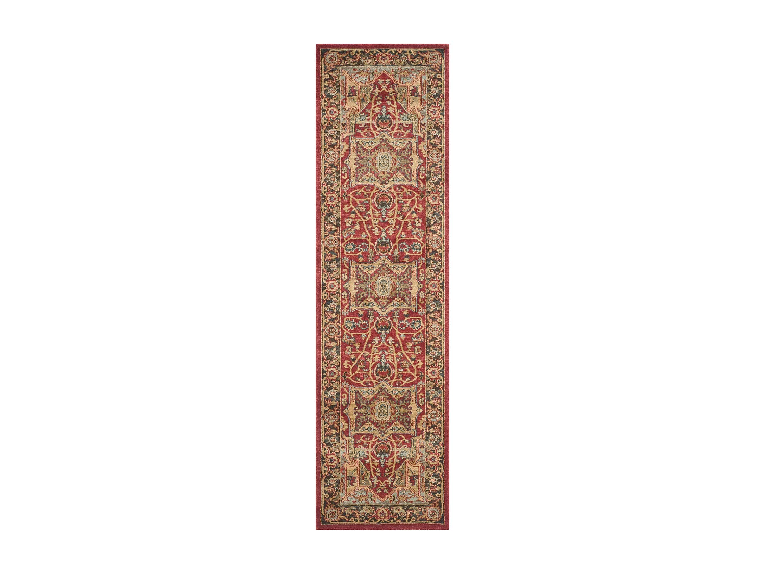 Tapis Neutre/Bleu Marine 66 X 244 cm - Alberto
