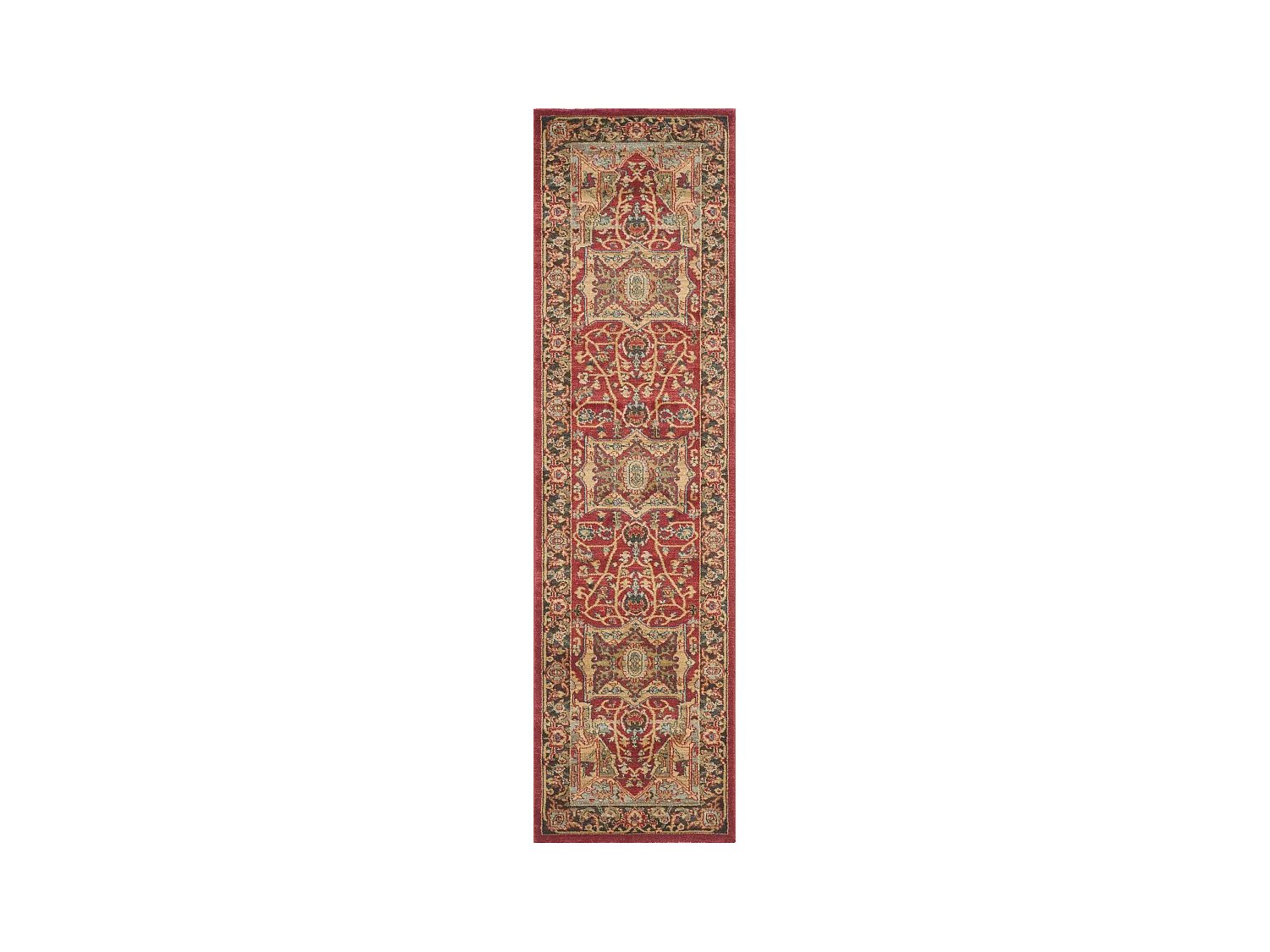 Tapis Neutre/Bleu Marine 66 X 244 cm - Alberto