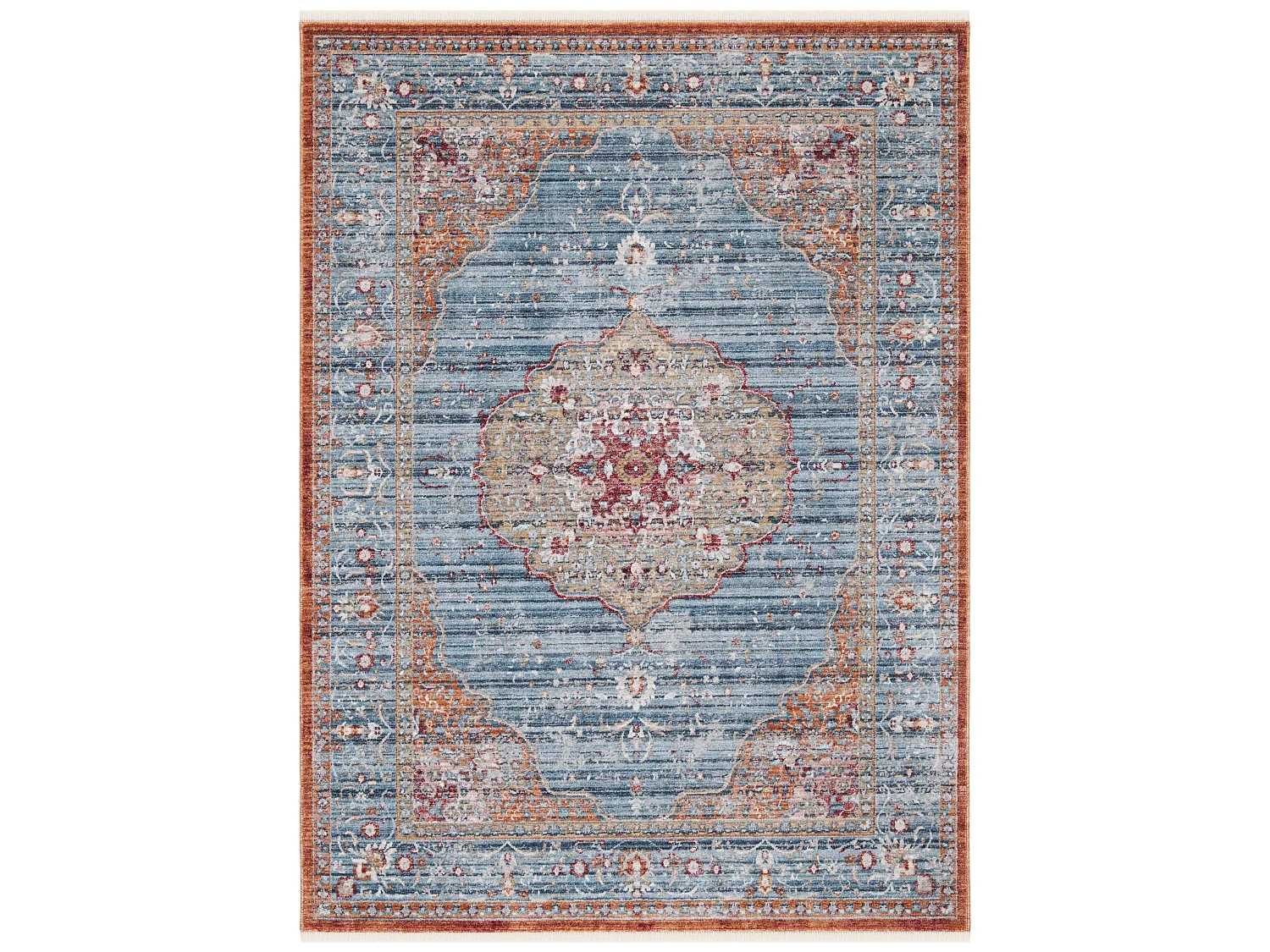 Tapis Bleu/Rouge 122 X 183 cm - Emely