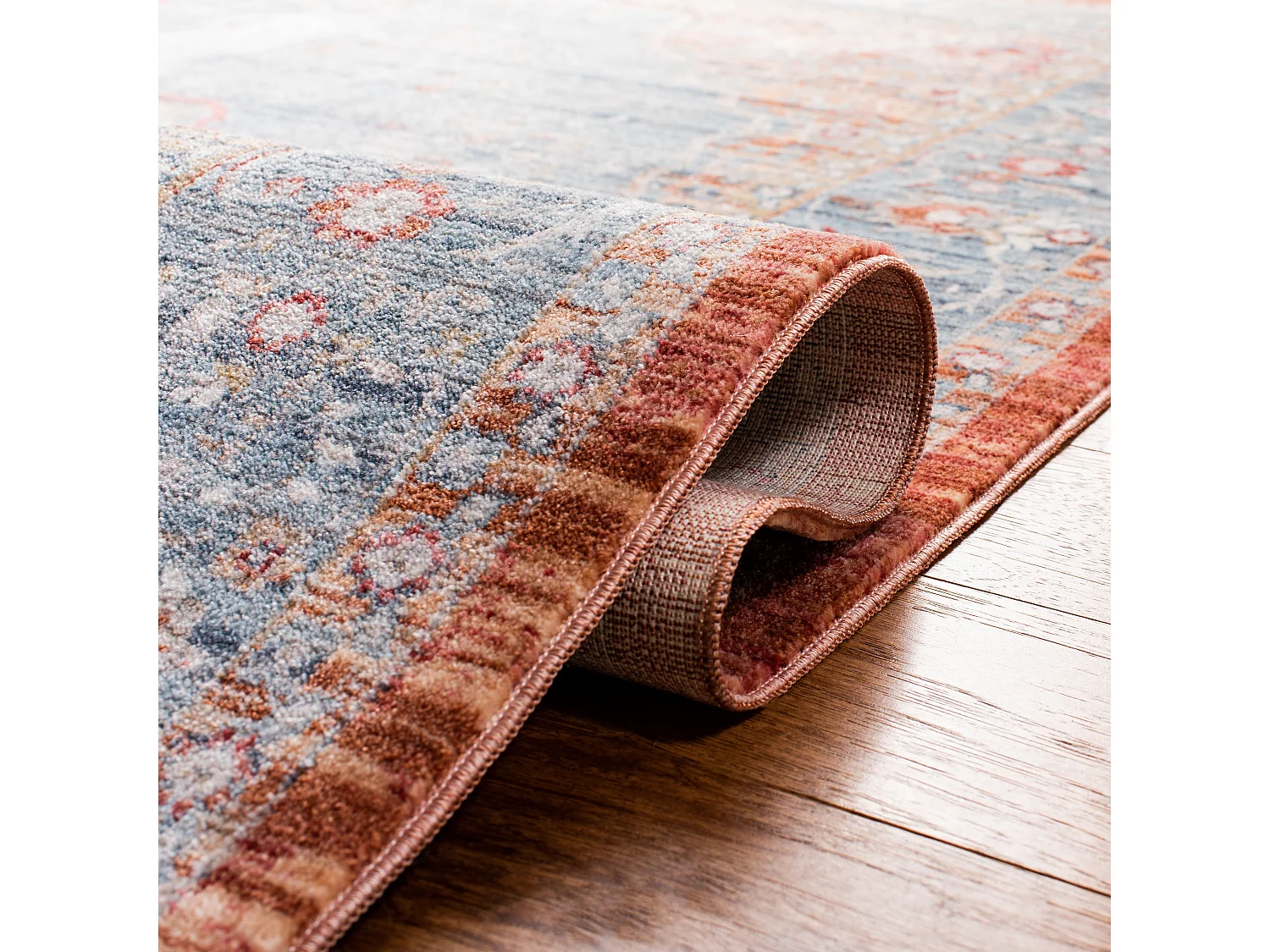 Tapis Bleu/Rouge 122 X 183 cm - Emely