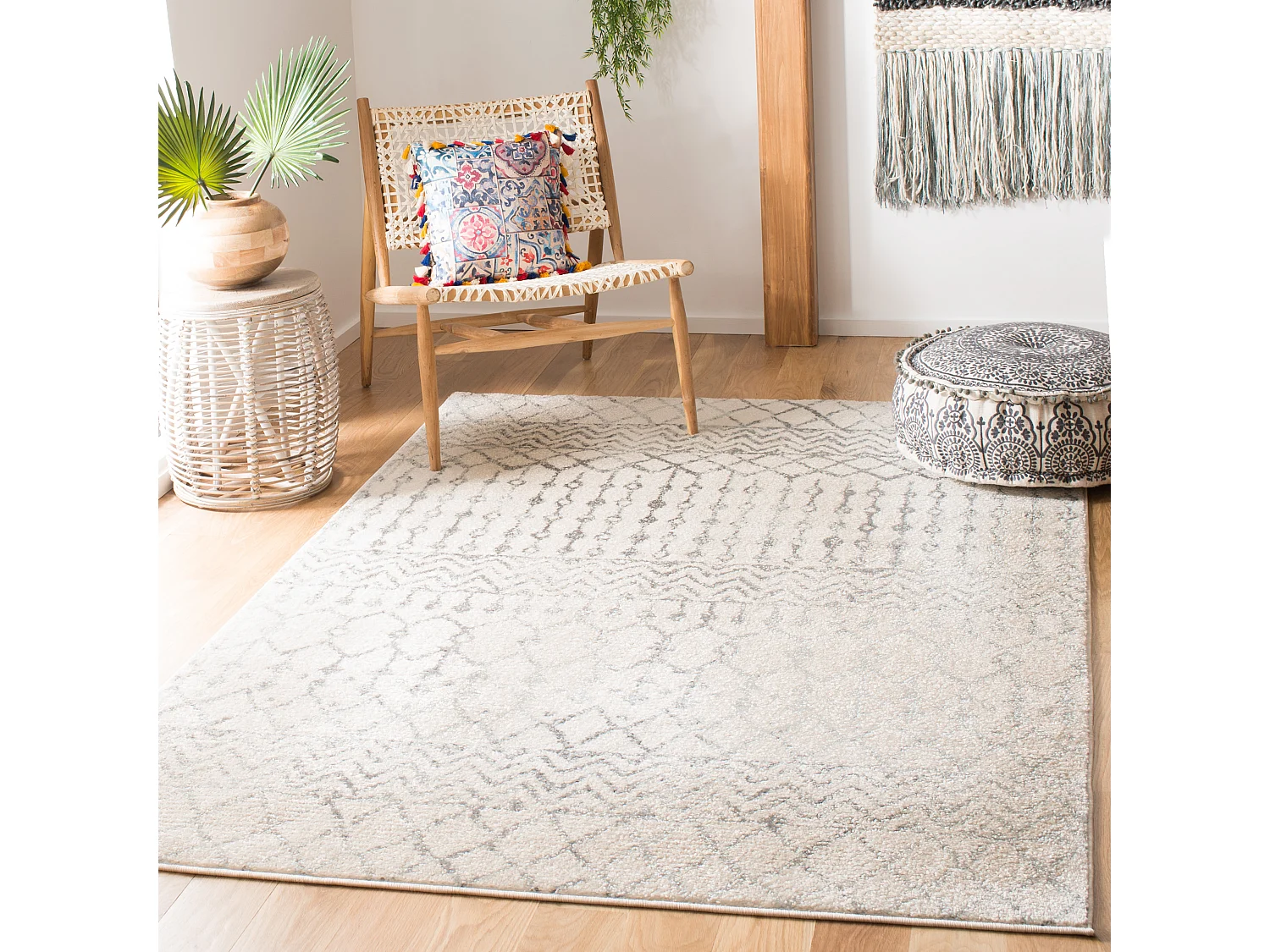 Tapis Neutre/Gris 122 X 183 cm - Cecilia