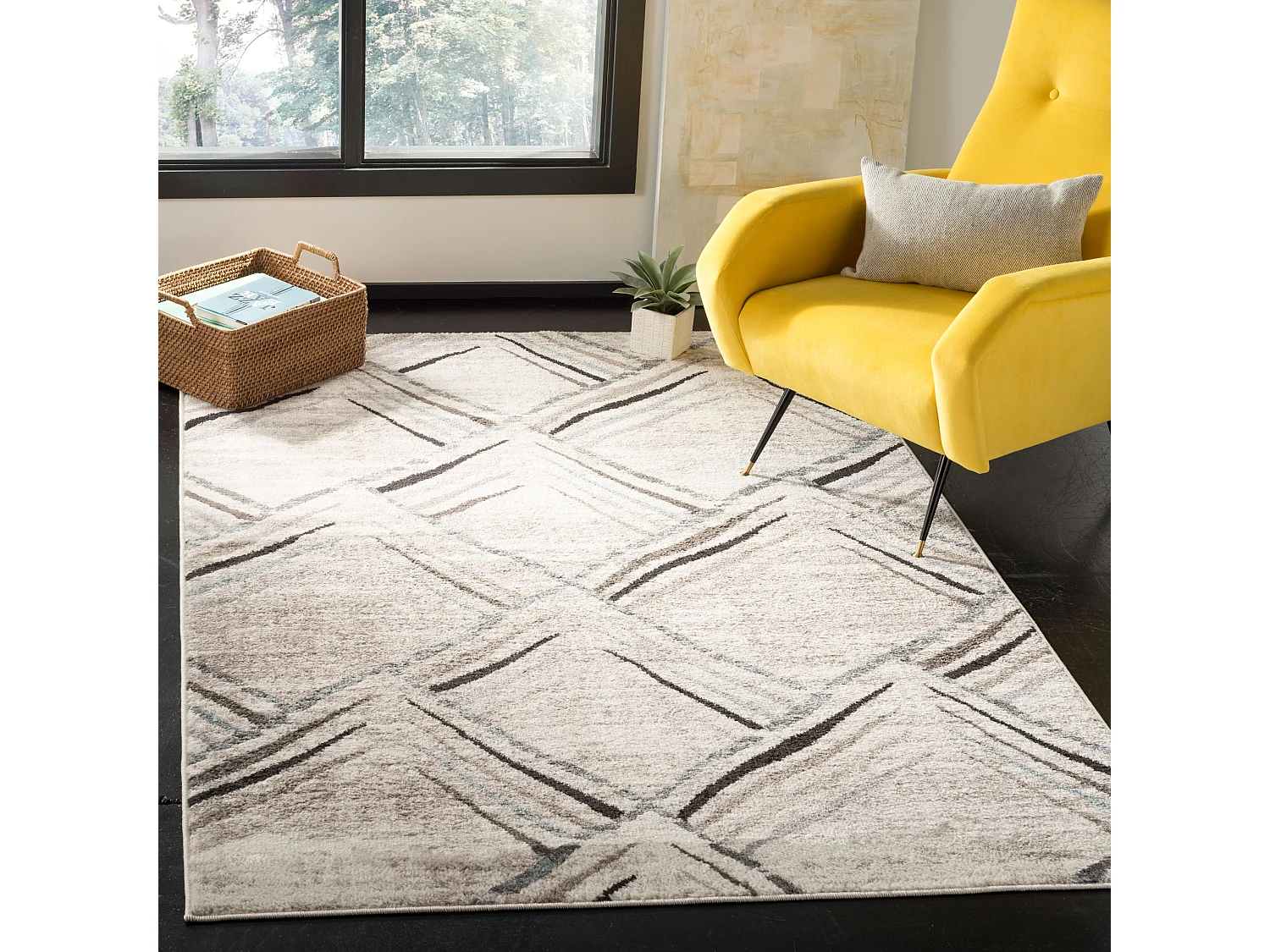 Tapis Gris/Neutre 122 X 183 cm - Leiden