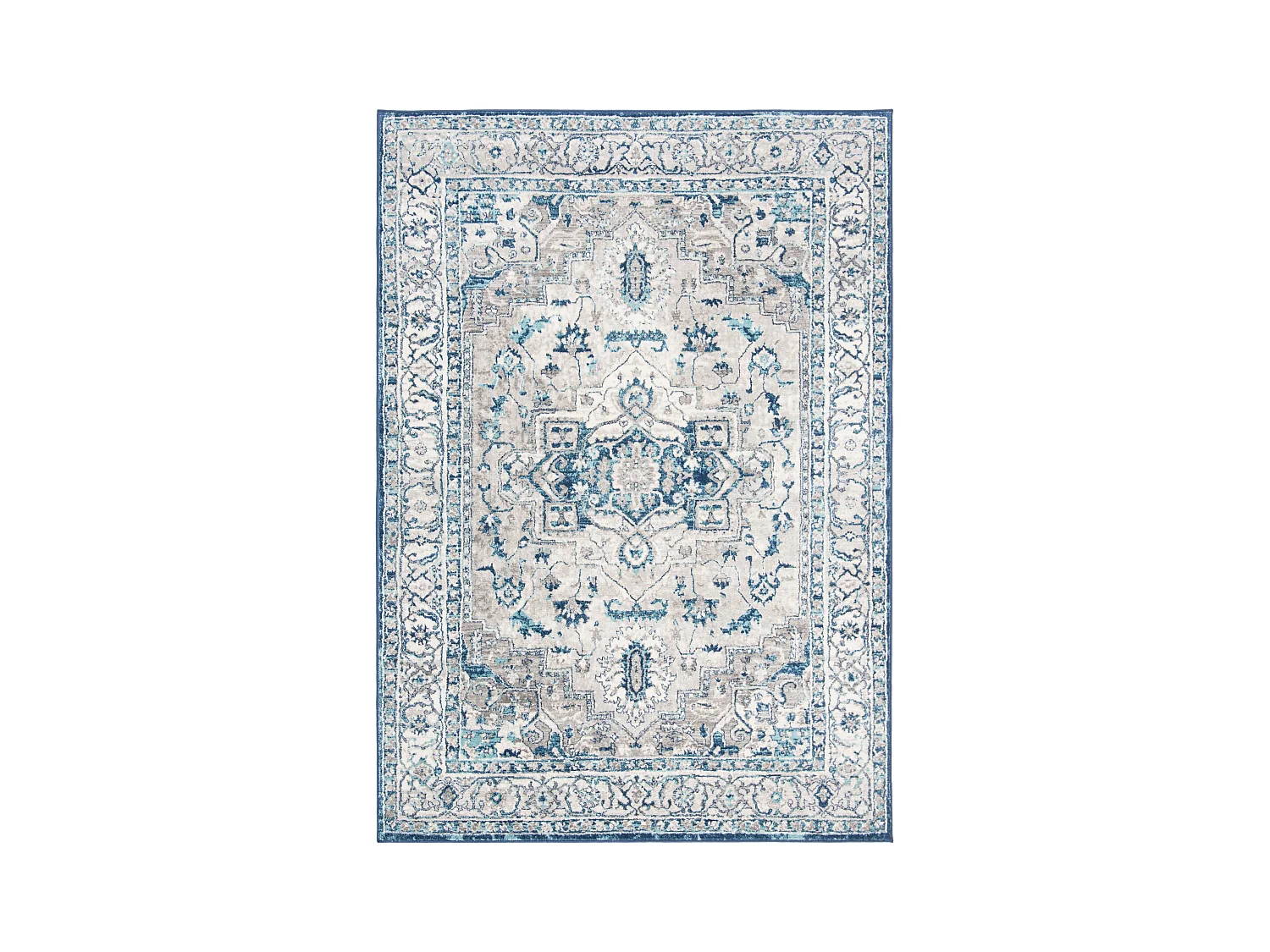 Tapis Gris/Bleu 122 X 183 cm - Russo