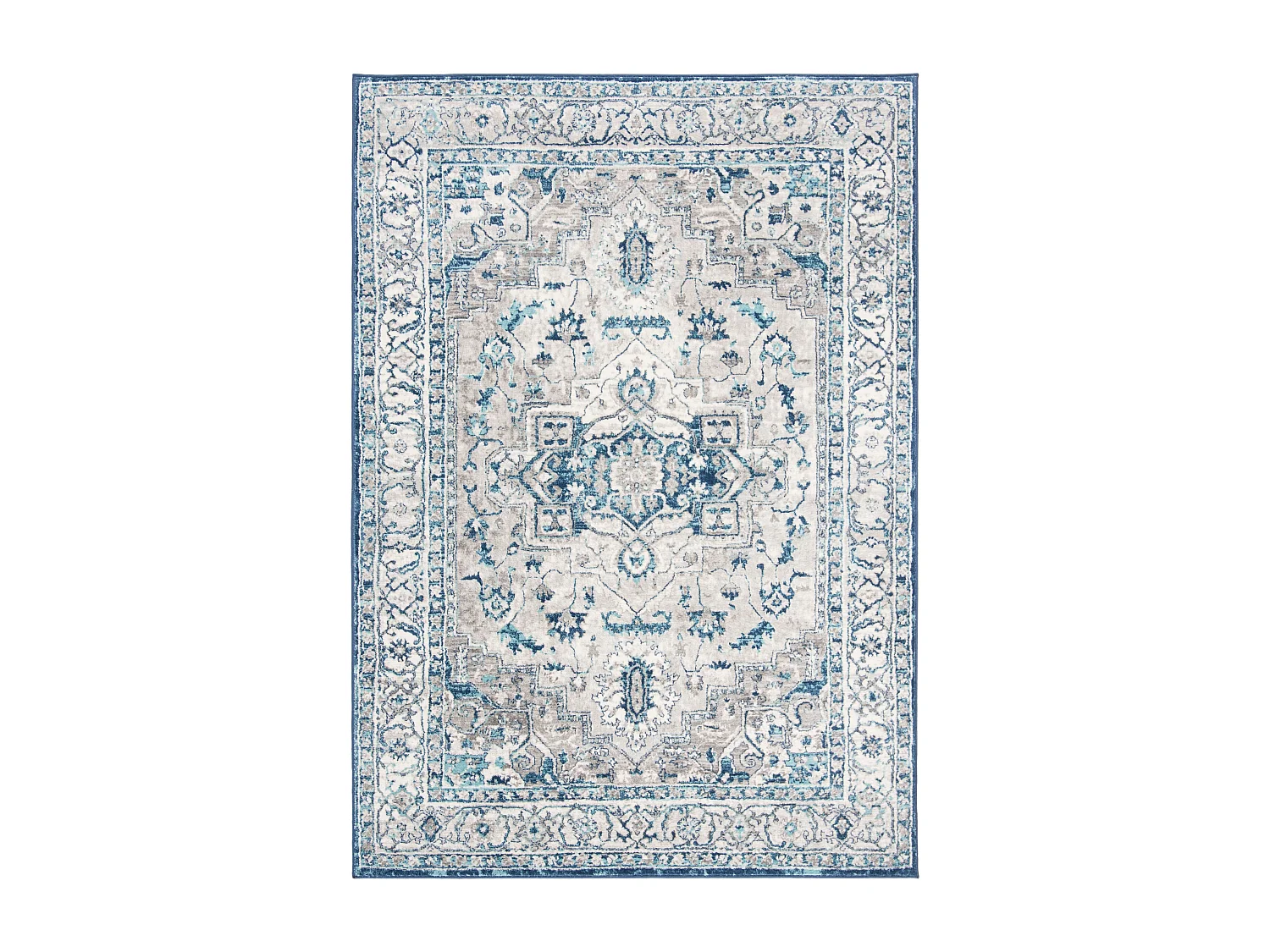 Tapis Gris/Bleu 122 X 183 cm - Russo
