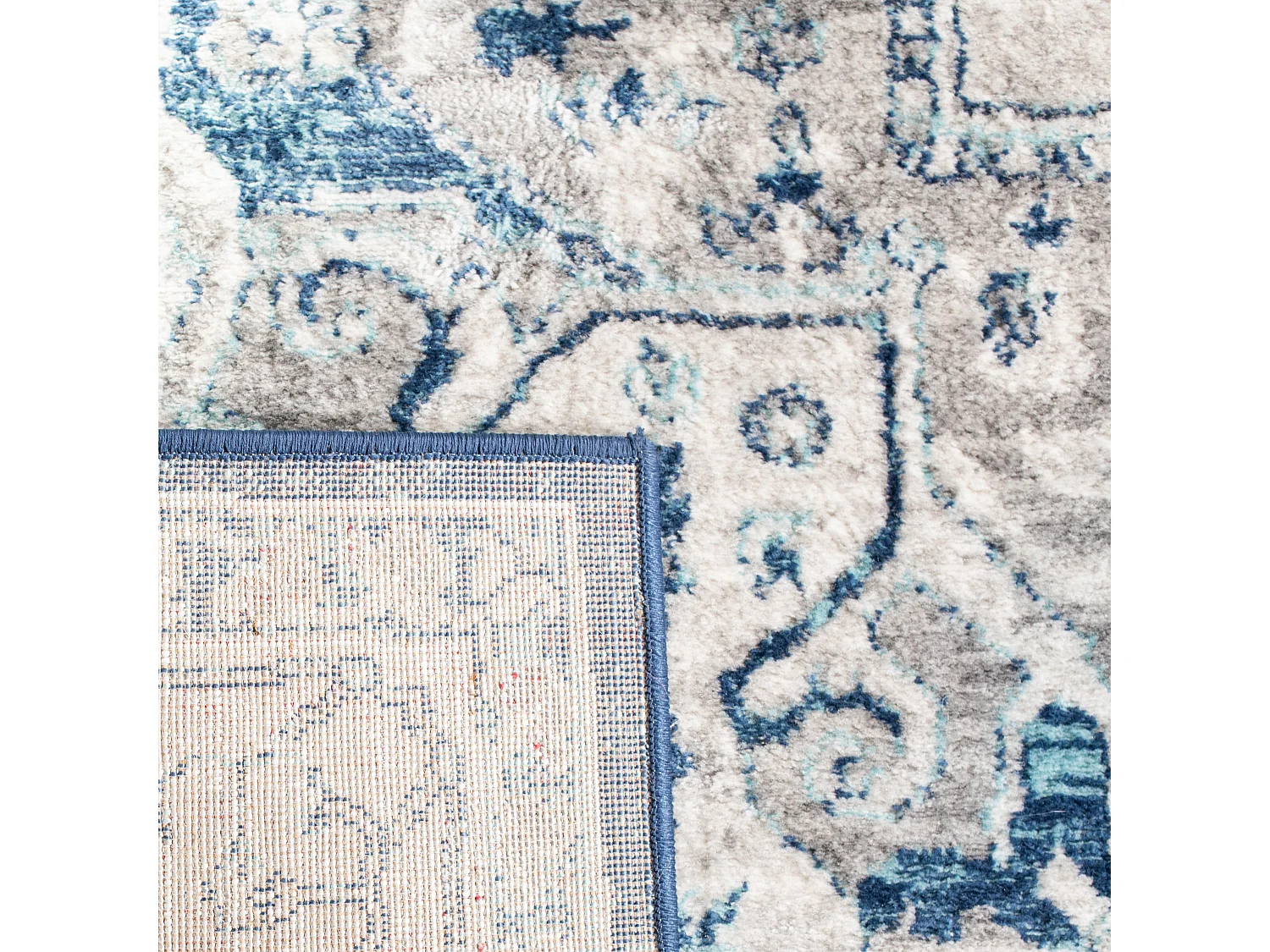 Tapis Gris/Bleu 122 X 183 cm - Russo