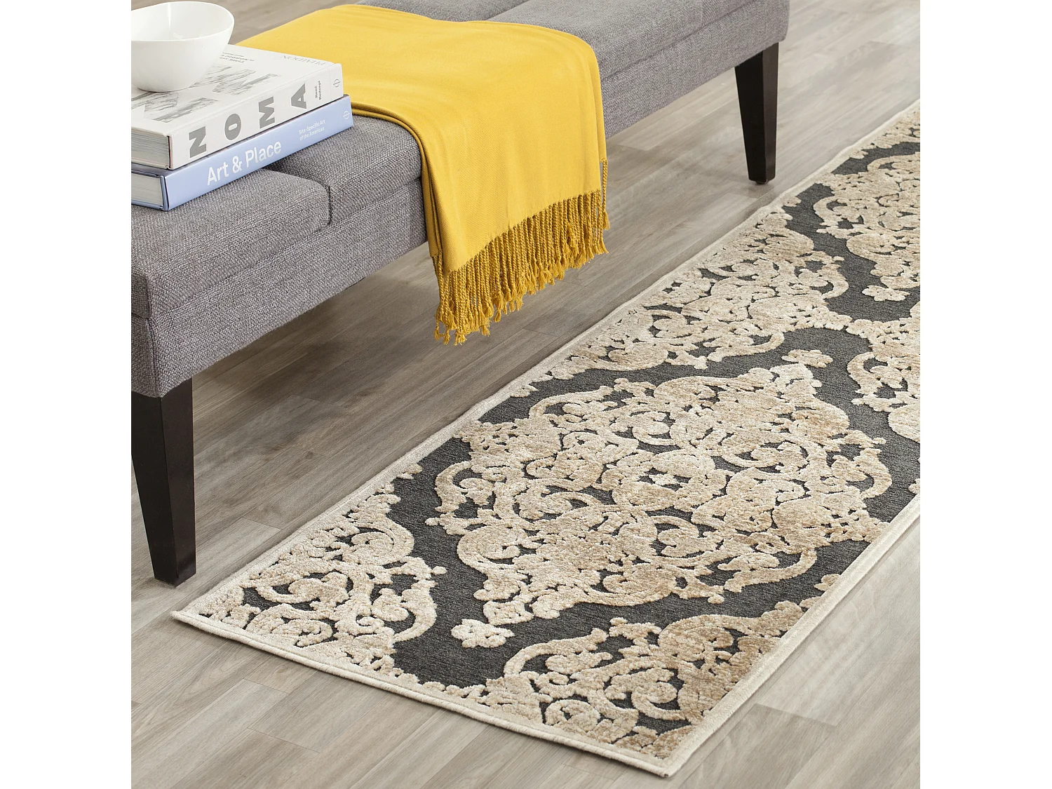 Tapis Neutre/Gris 66 X 244 cm - Marigot