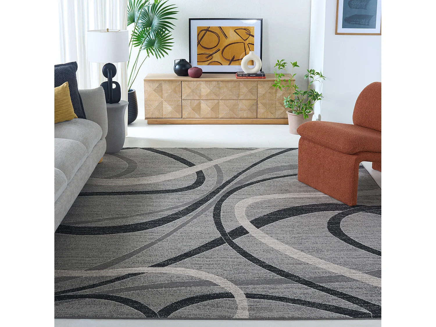 Tapis Gris/Ivoire 240 x 305 cm - Cypress