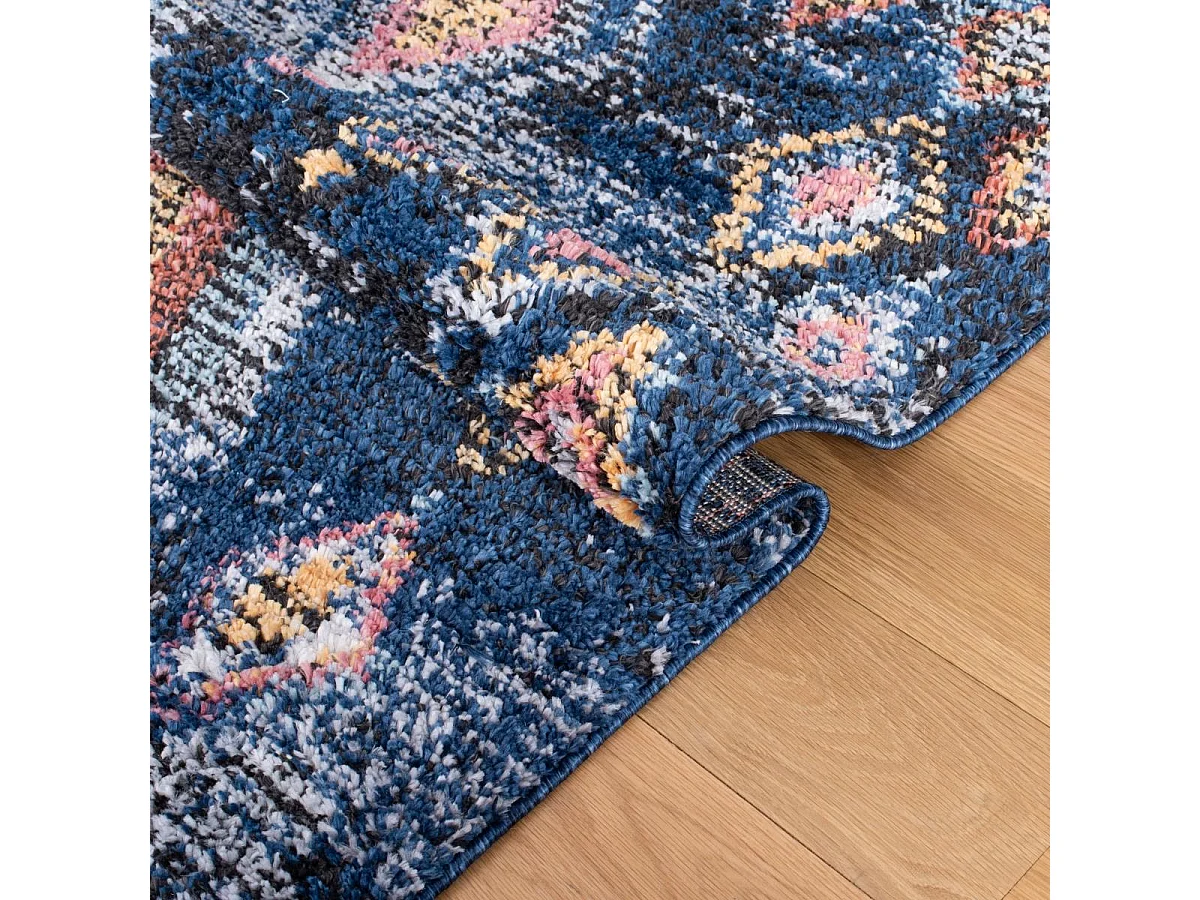 Tapis Bleu Marine/Multicolore 122 X 183 cm - June