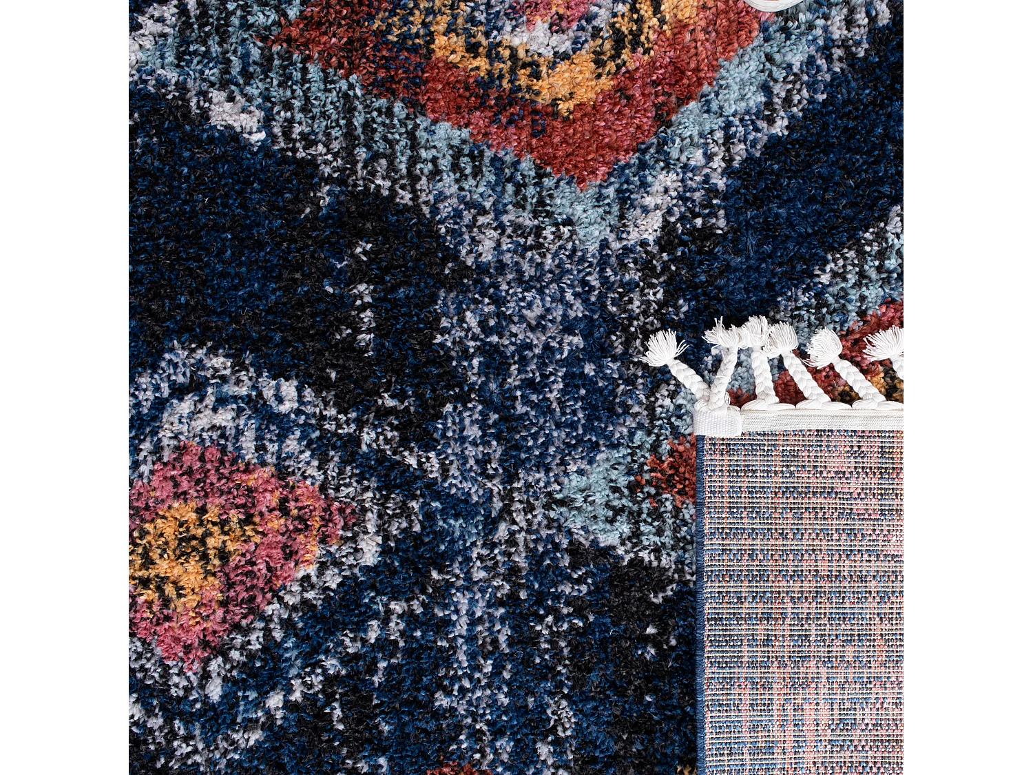 Tapis Bleu Marine/Multicolore 122 X 183 cm - June