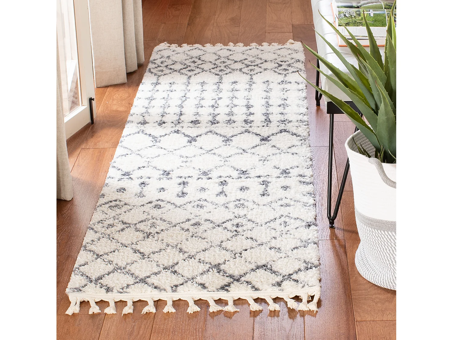 Tapis Gris/Neutre 66 X 244 cm - Larache