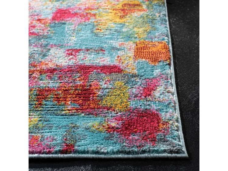 Tapis Bleu/Rose 91 X 152 cm - Evelynn