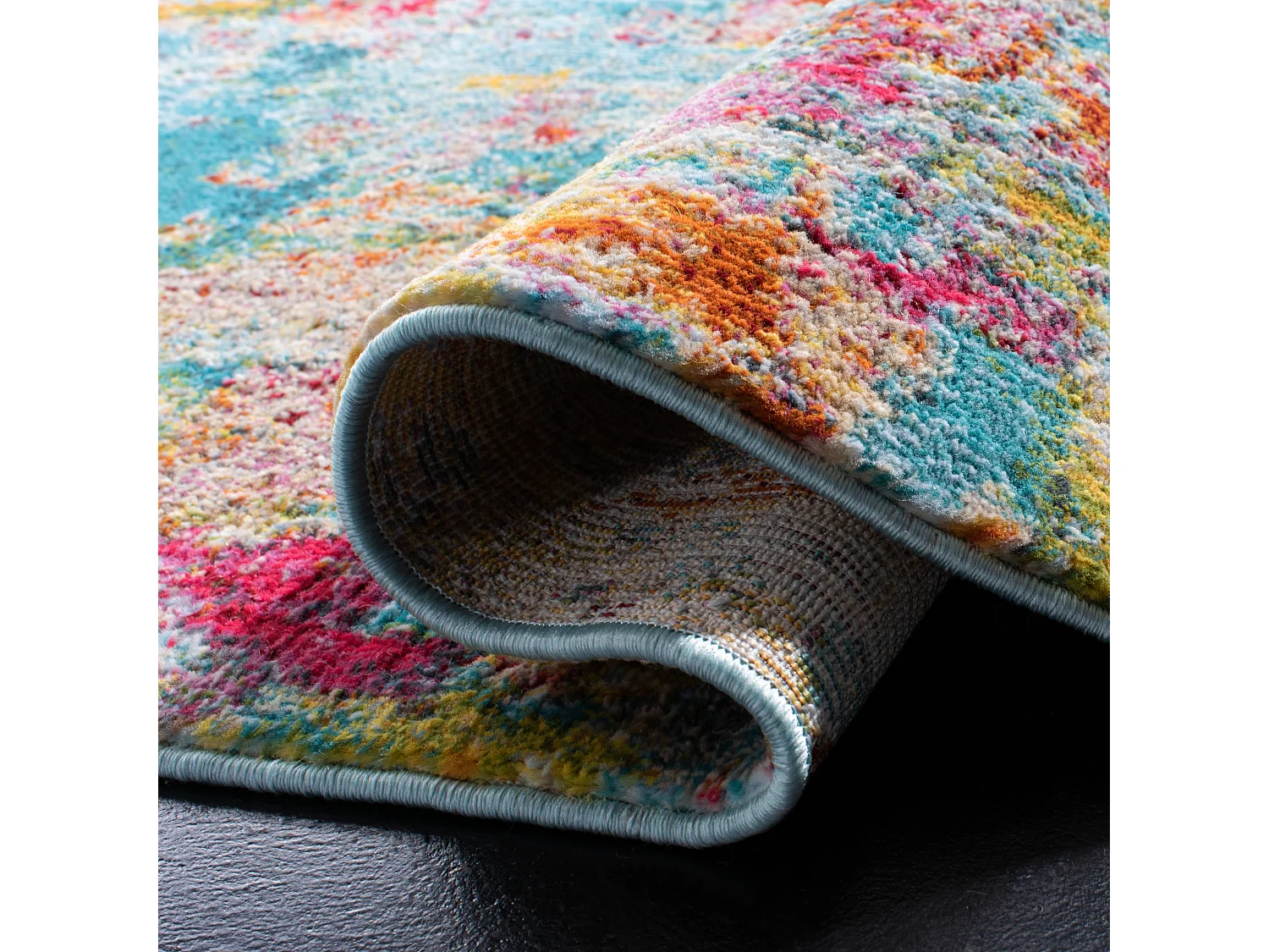 Tapis Bleu/Rose 91 X 152 cm - Evelynn