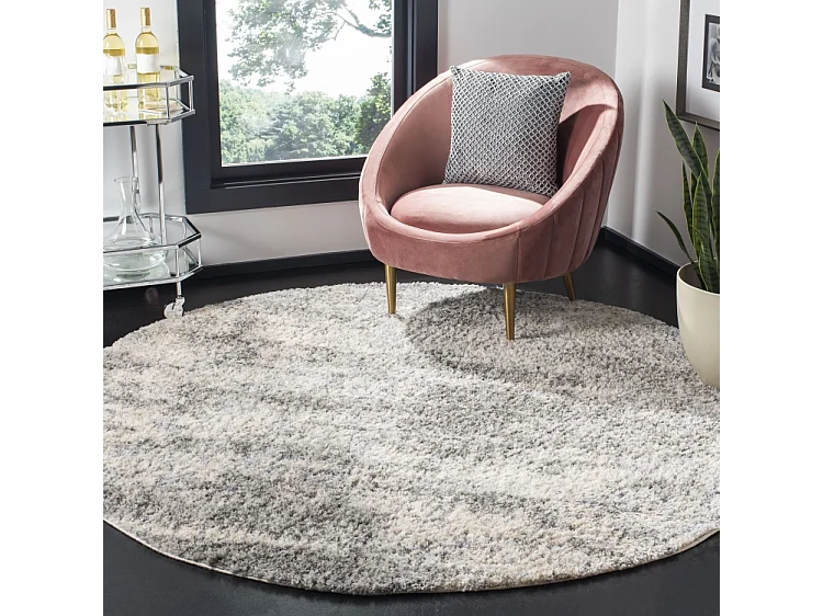 Tapis Gris Bleu/Crème 99 x 99cm - Tiznit