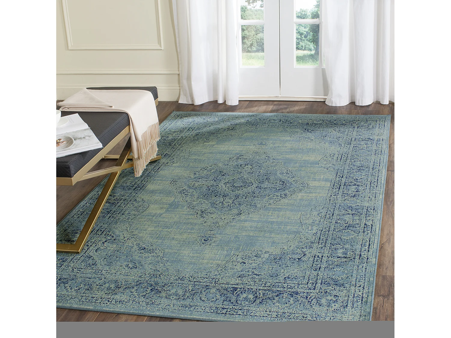 Tapis Bleu/Multicolore 122 X 170 cm - Olivia