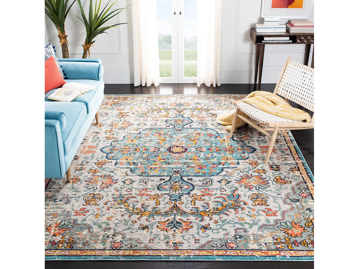 Tapis Gris/Bleu clair 244 X 305 cm - Maia