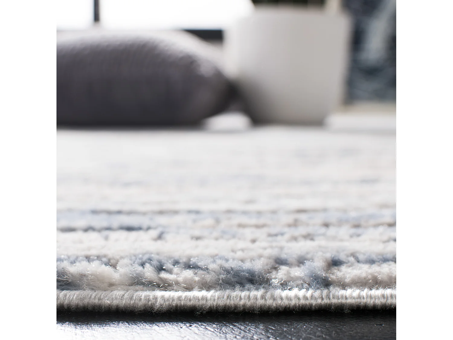 Tapis Ivoire/Bleu 66 X 183 cm - Gabriel