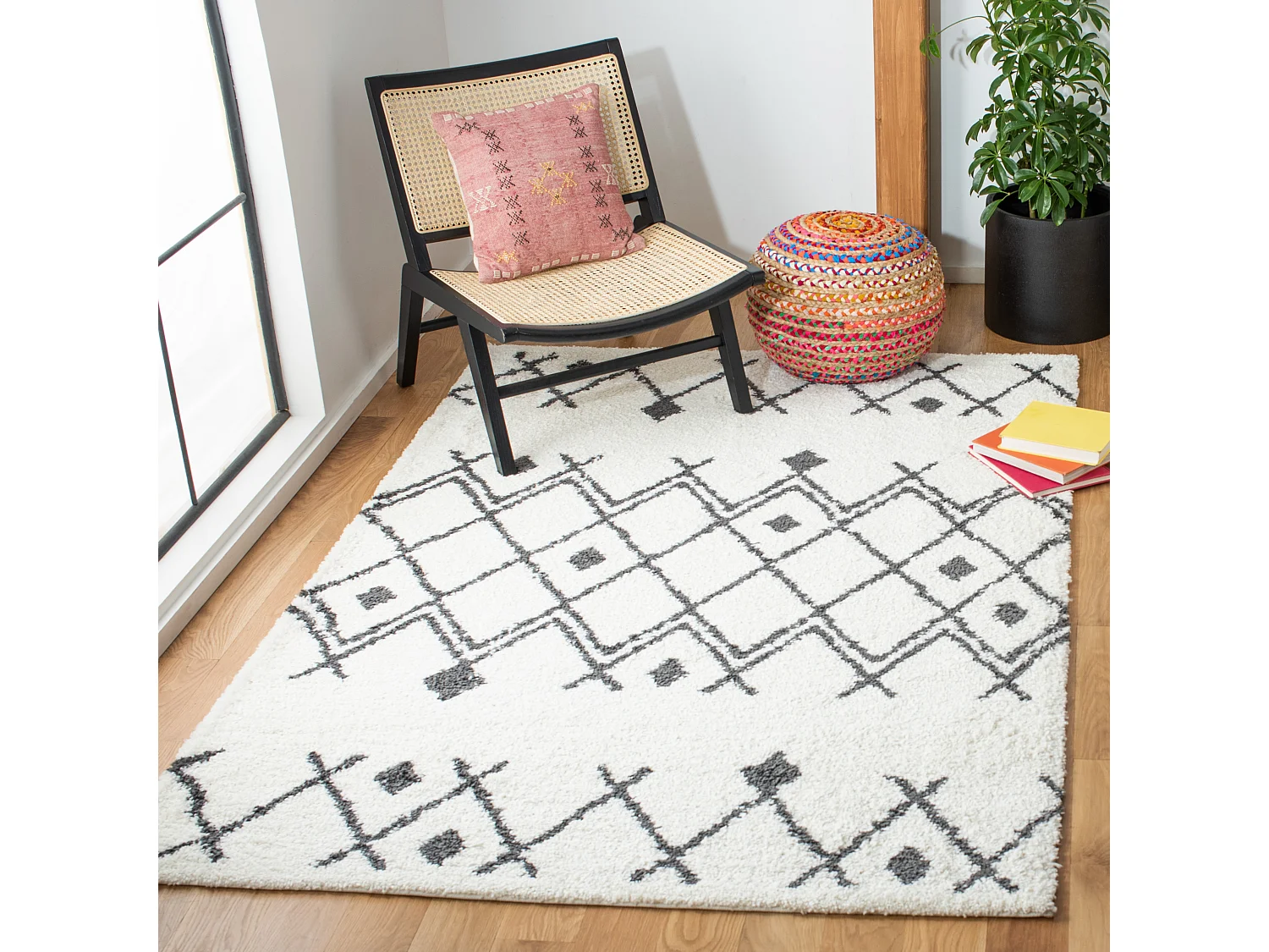 Tapis Neutre/Bleu Marine 155 X 229 cm - Melisande