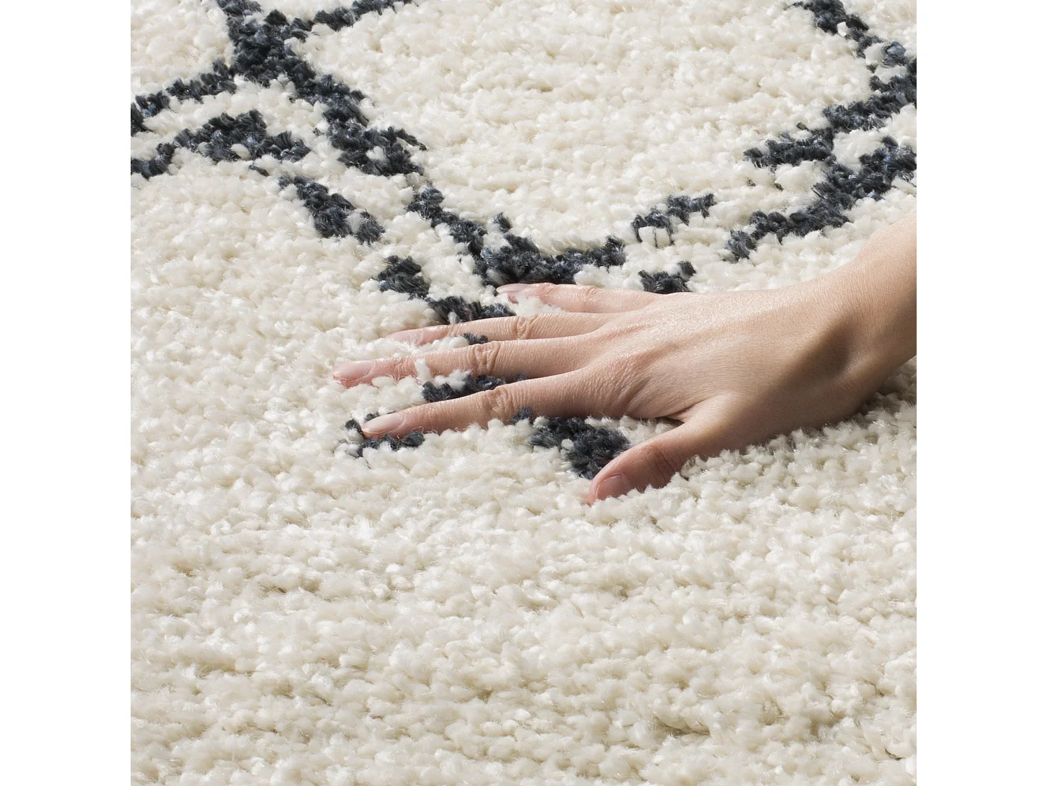 Tapis Neutre/Bleu Marine 155 X 229 cm - Melisande