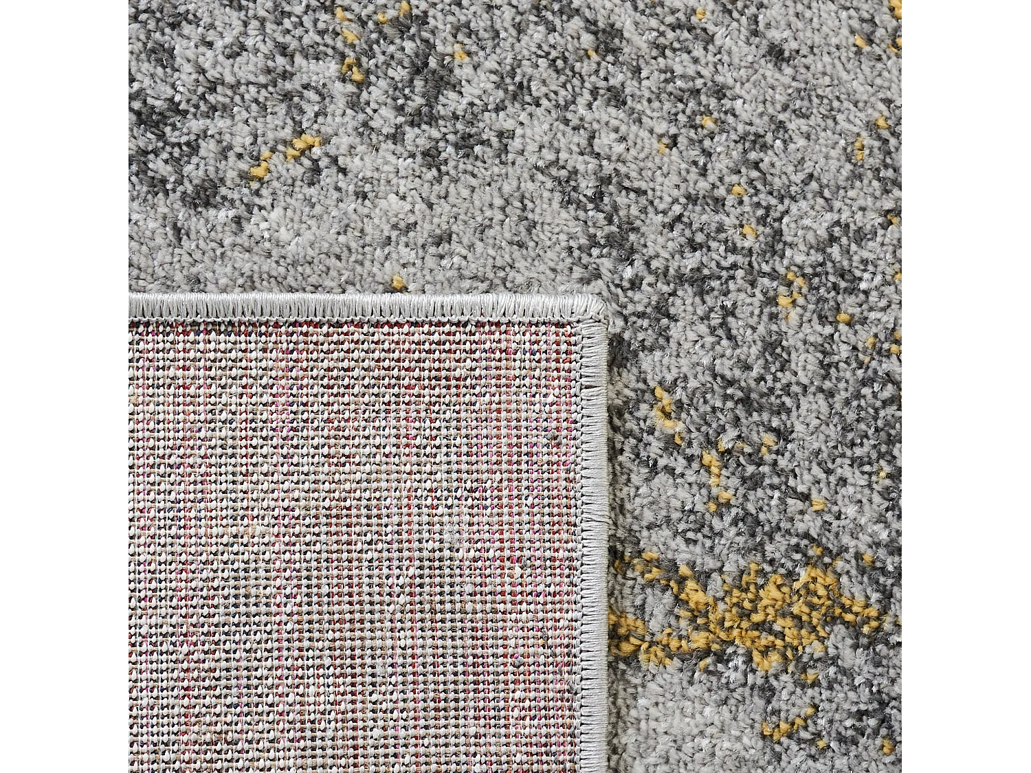 Tapis Gris/Jaune 91 X 152 cm - Evelyn
