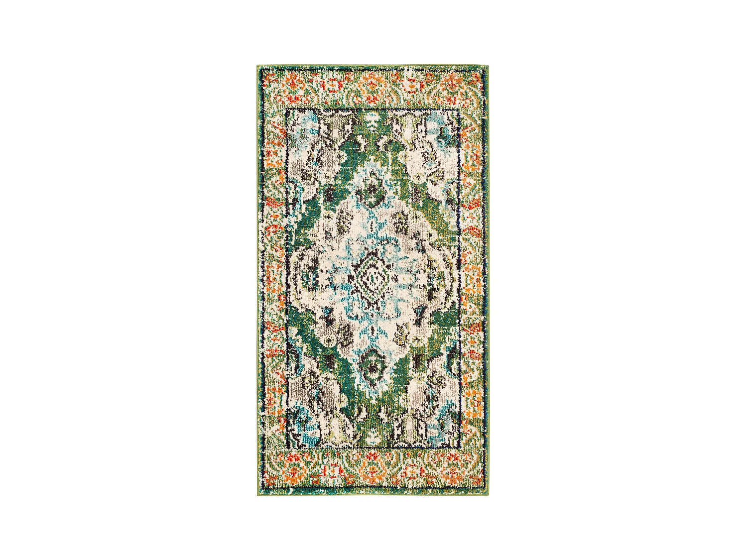 Tapis Vert forêt/Bleu clair 61 X 91 cm - Milà