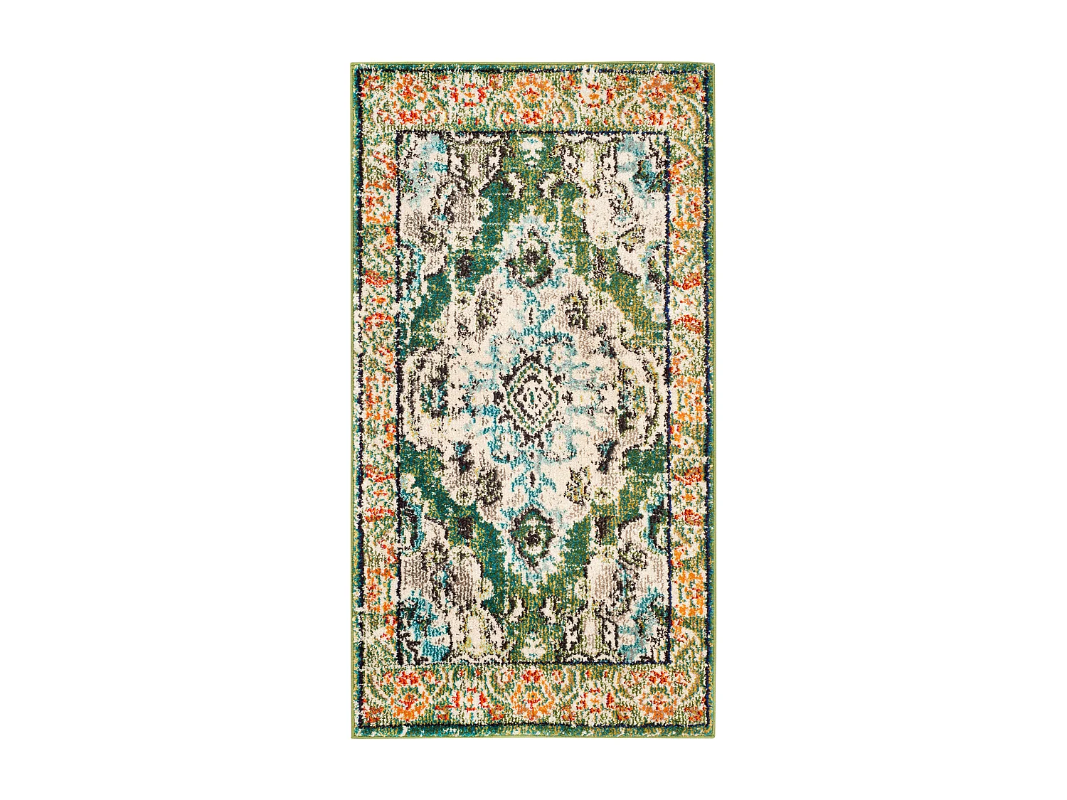 Tapis Vert forêt/Bleu clair 61 X 91 cm - Milà
