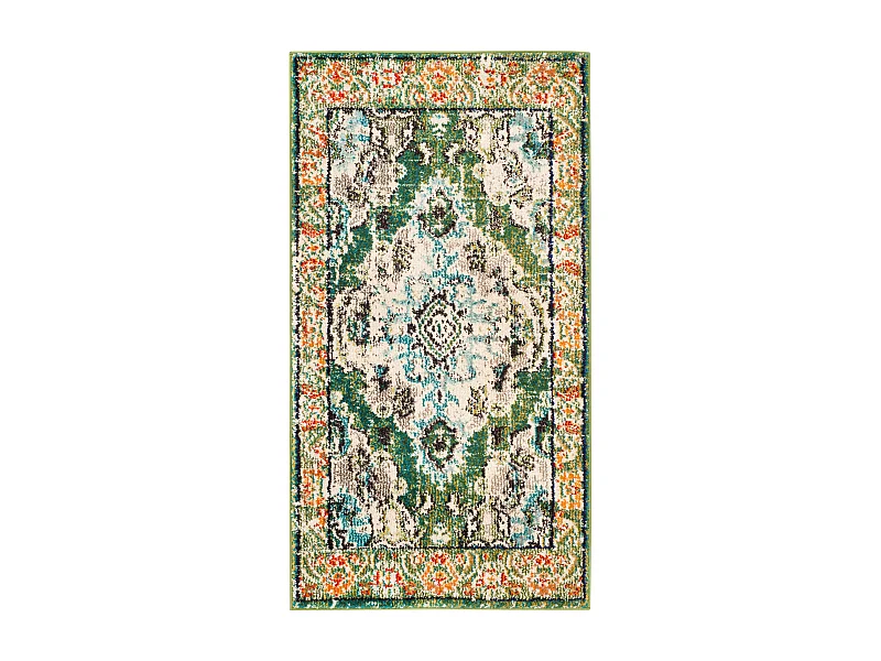 Tapis Vert forêt/Bleu clair 61 X 91 cm - Milà