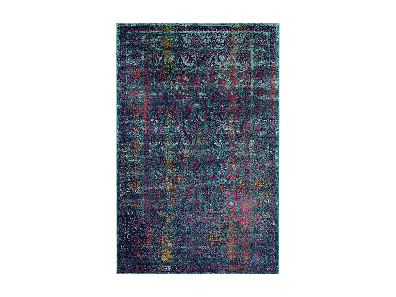 Tapis Bleu/Multicolore 91 X 152 cm - Melusine