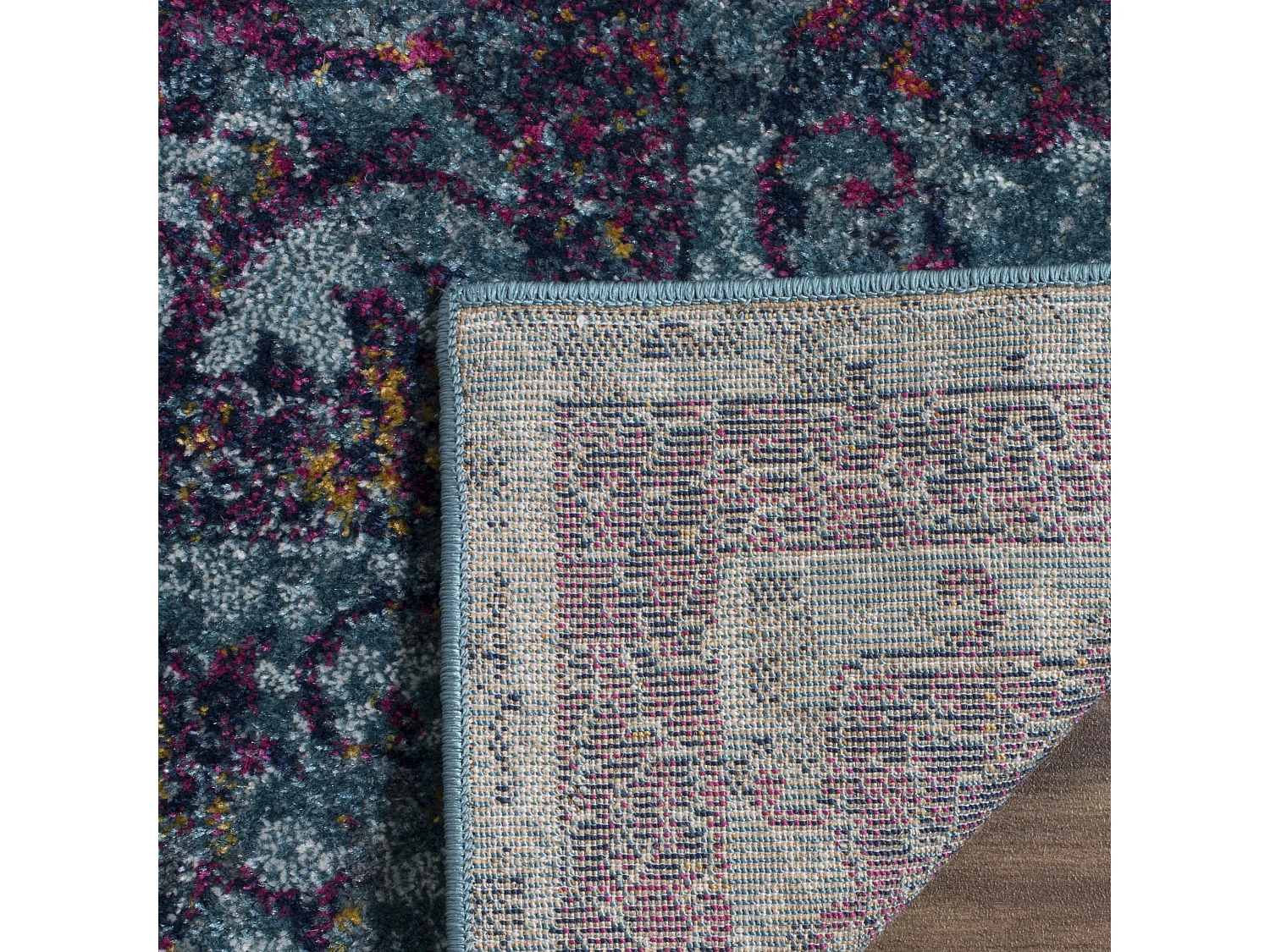 Tapis Bleu/Multicolore 91 X 152 cm - Melusine