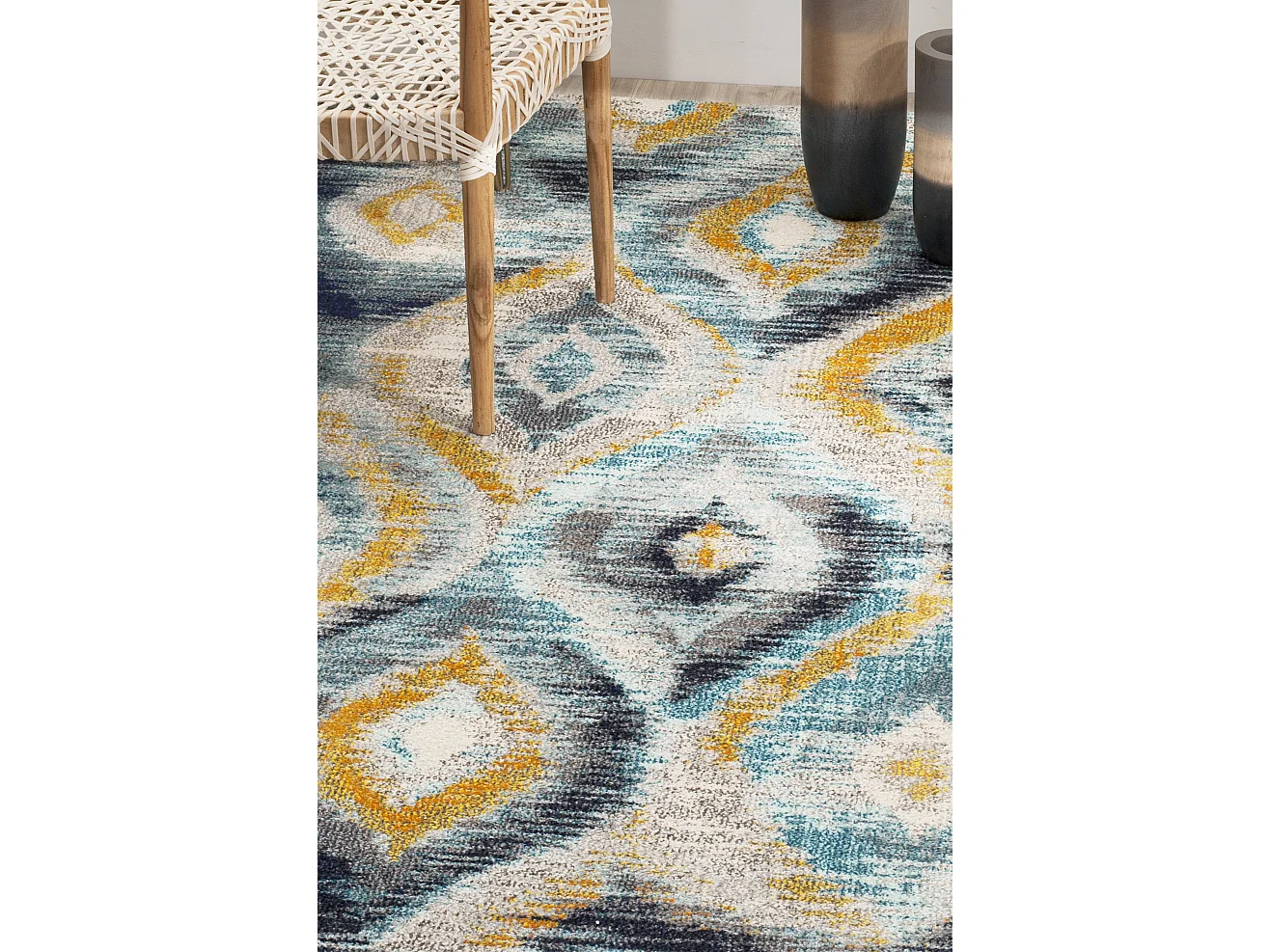 Tapis Bleu/Multicolore 91 X 152 cm - Vistoso