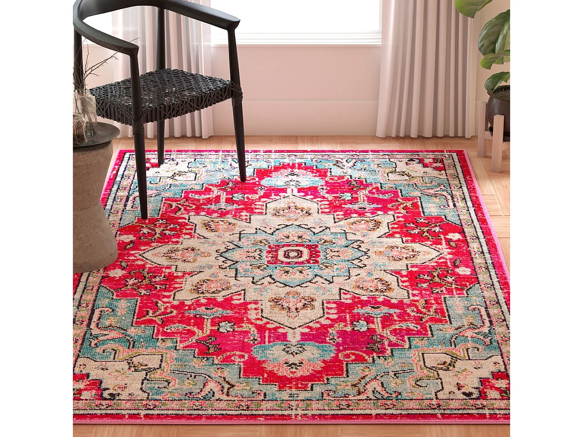 Tapis Fuchsia/Bleu 91 X 152 cm - Malaya
