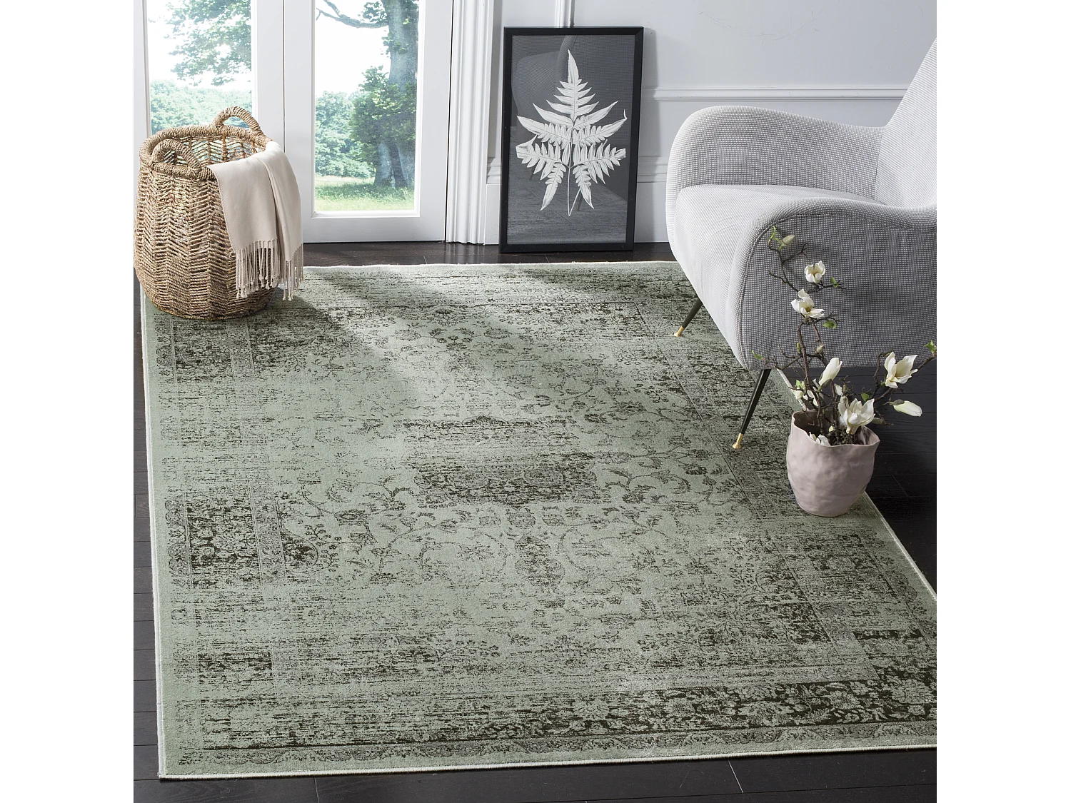 Tapis Gris/Vert 201 X 279 cm - Sasha