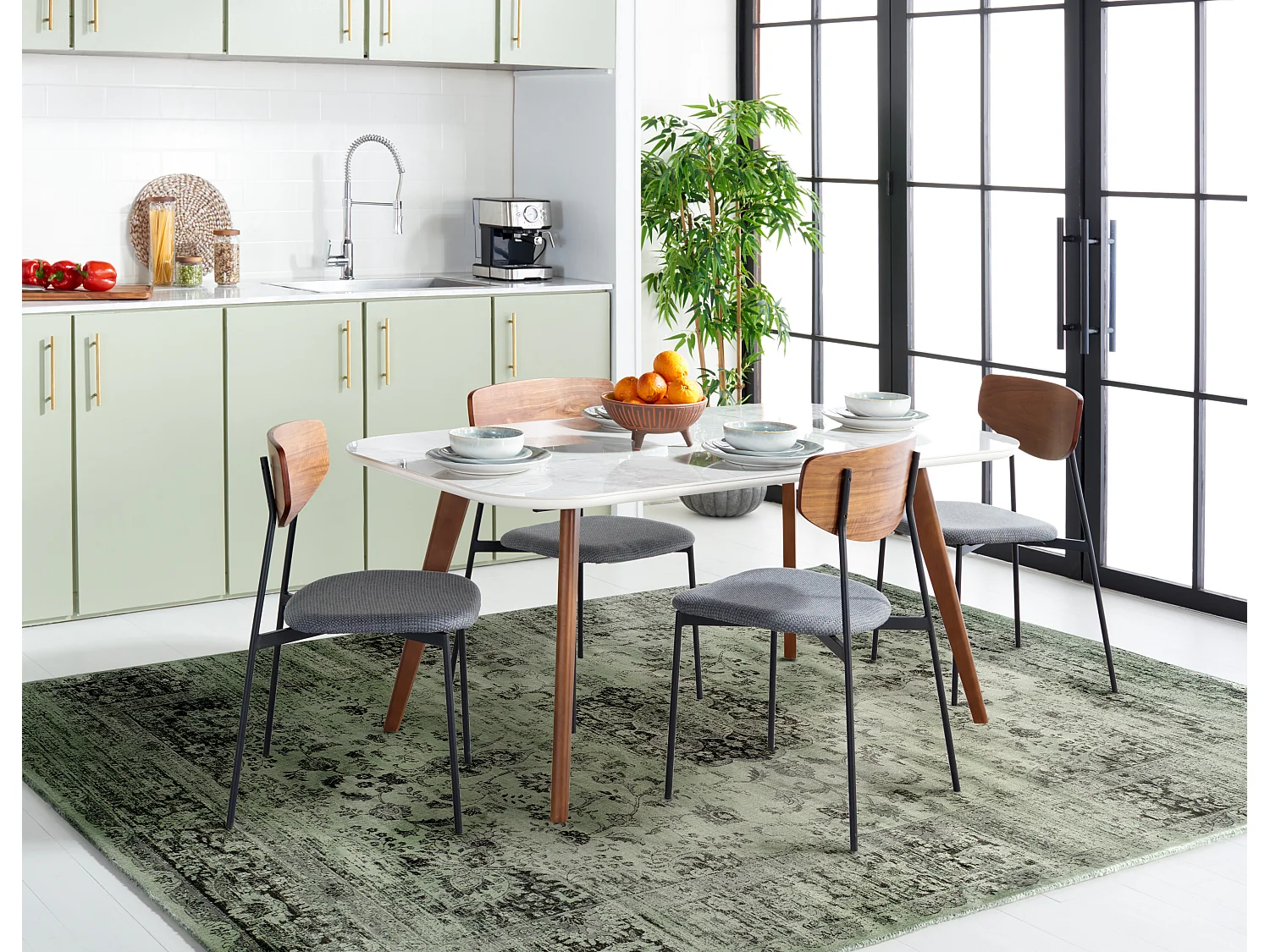 Tapis Gris/Vert 201 X 279 cm - Sasha
