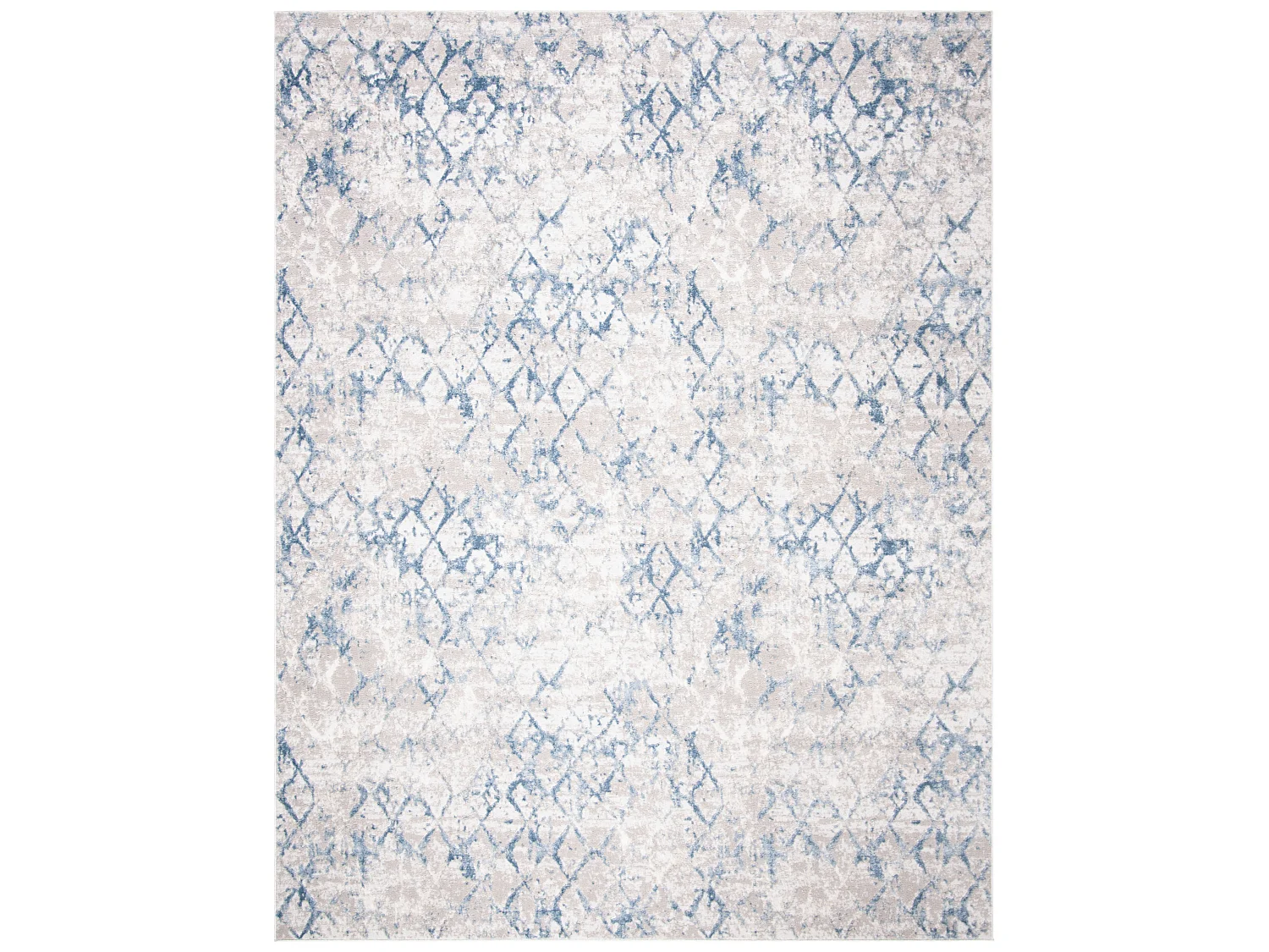 Tapis Gris clair/Bleu 236 x 305 cm - Léa