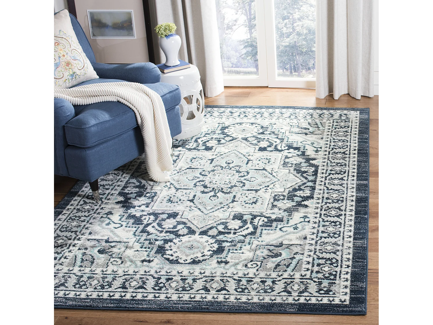 Tapis Bleu 91 X 152 cm - Mira