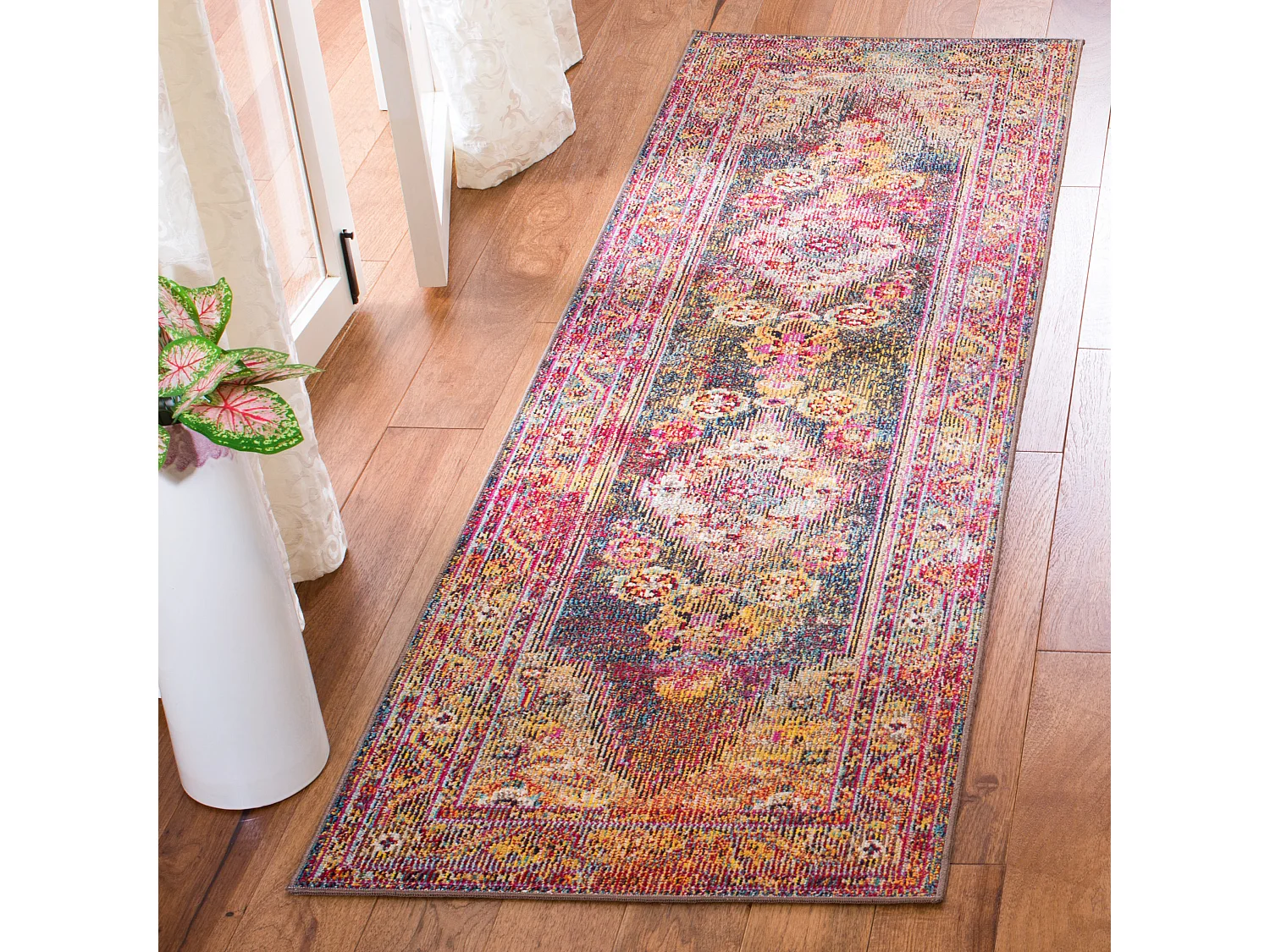 Tapis Bleu Marine/Bleu 66 X 213 cm - Daevon