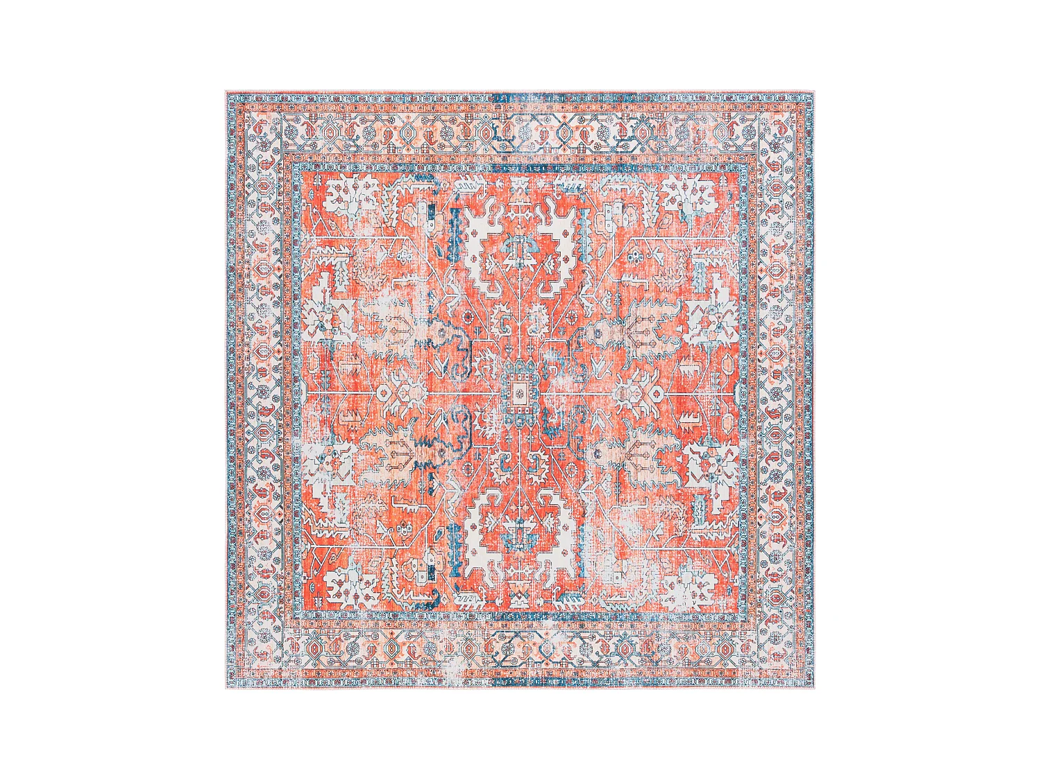 Tapis Rouille/Aqua 183 X 183 cm - Addilyn