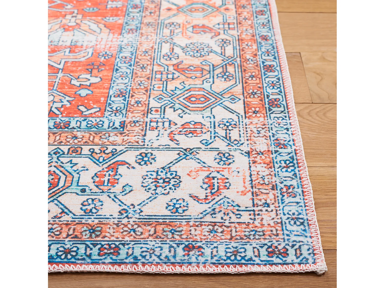 Tapis Rouille/Aqua 183 X 183 cm - Addilyn