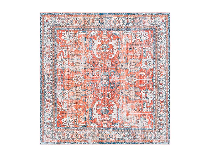 Tapis Rouille/Aqua 183 X 183 cm - Addilyn