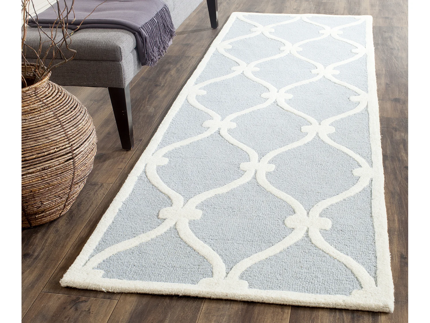 Tapis Bleu/Neutre 76 X 244 cm - Hugo