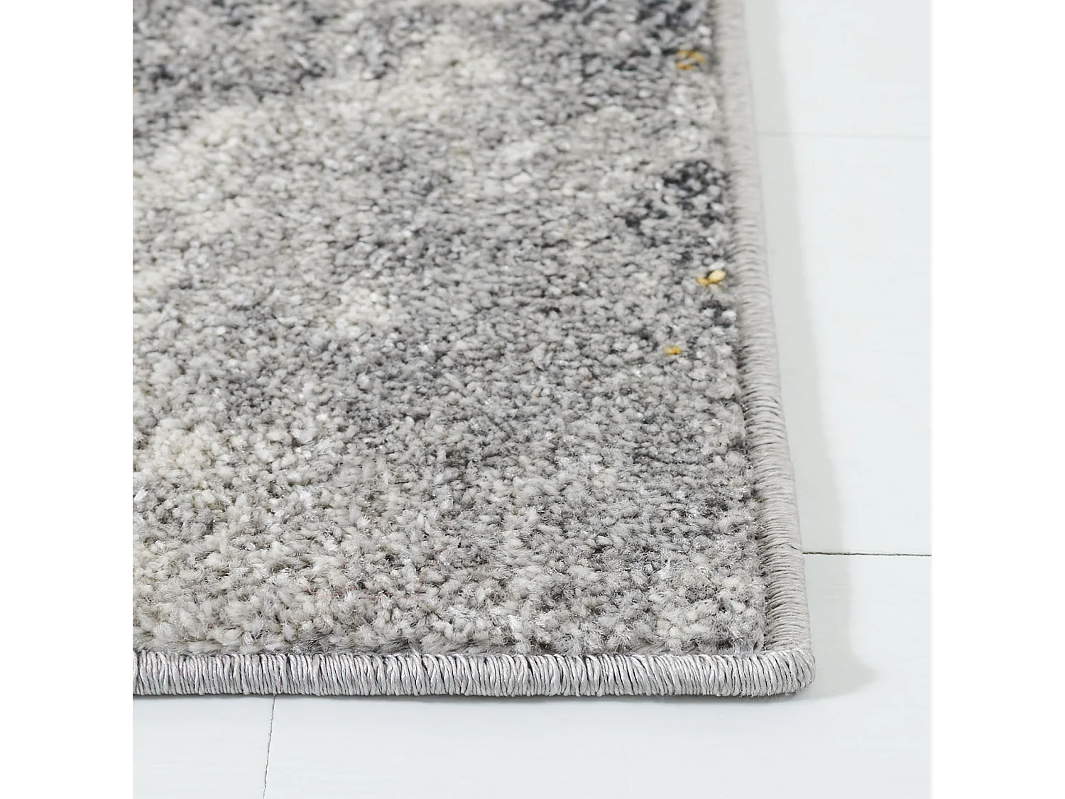 Tapis Gris/Jaune 122 X 122 cm - Evelyn