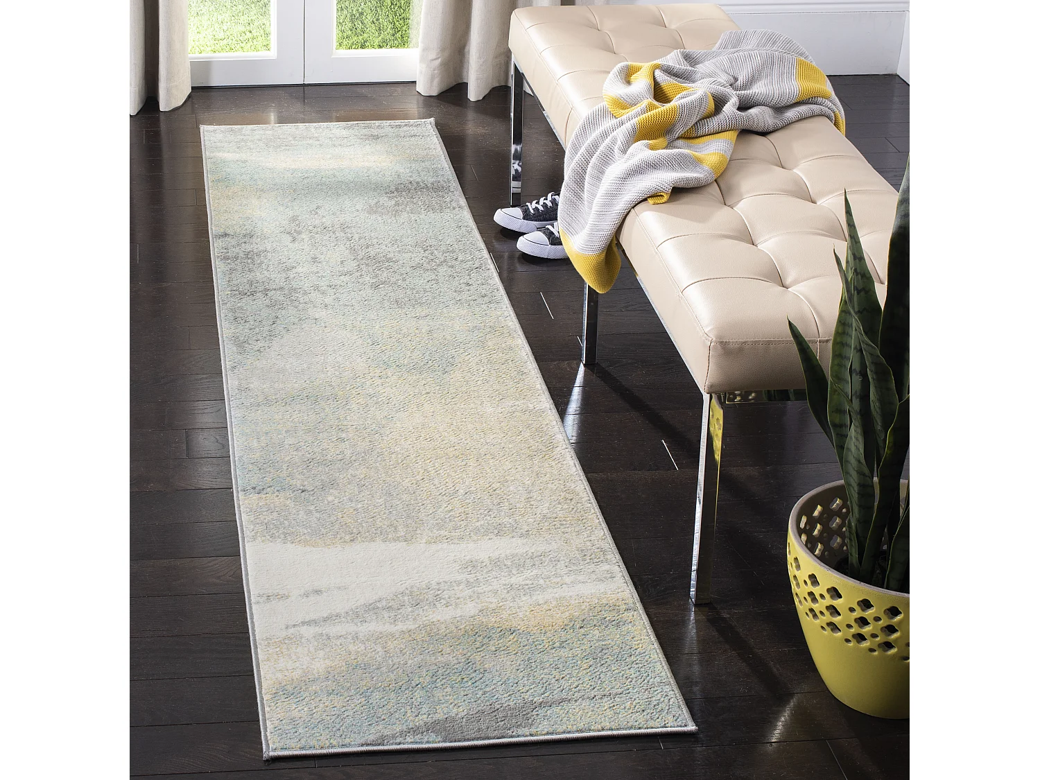 Tapis Gris/Or 61 X 244 cm - Lucija