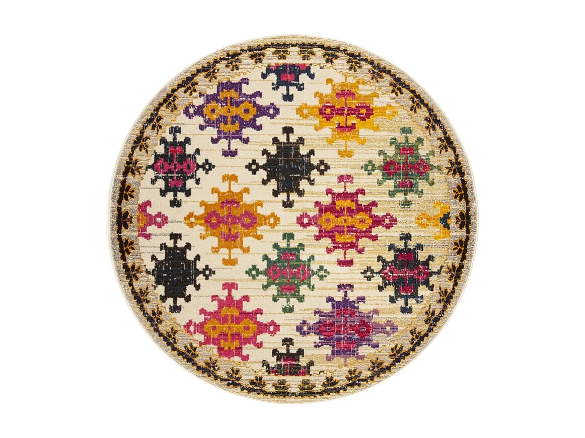 Tapis Ivoire/Multicolore 122 X 122 cm - Lunya