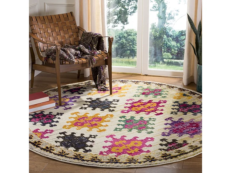 Tapis Ivoire/Multicolore 122 X 122 cm - Lunya