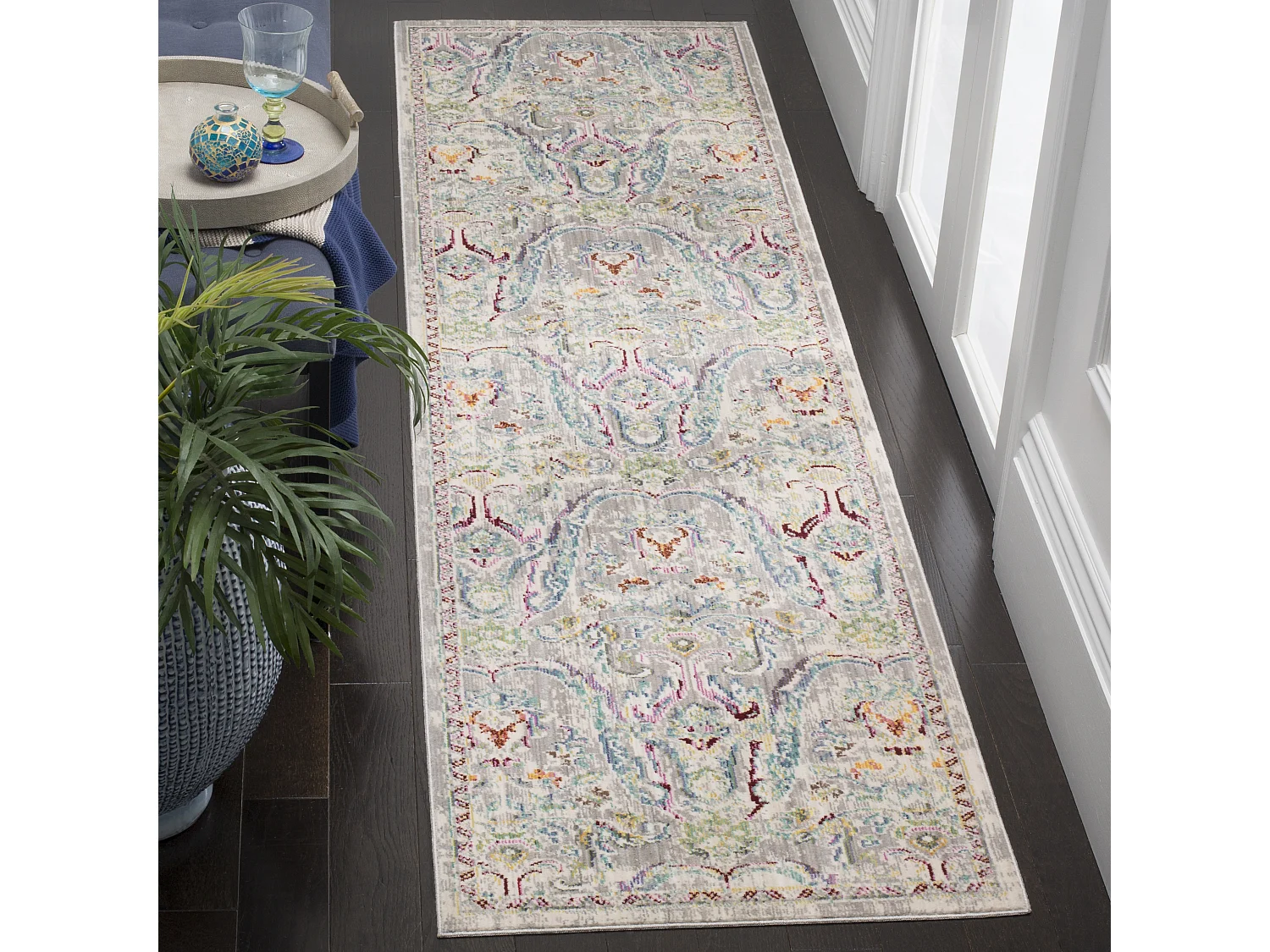 Tapis Gris/Bleu 69 X 244 cm - Grace