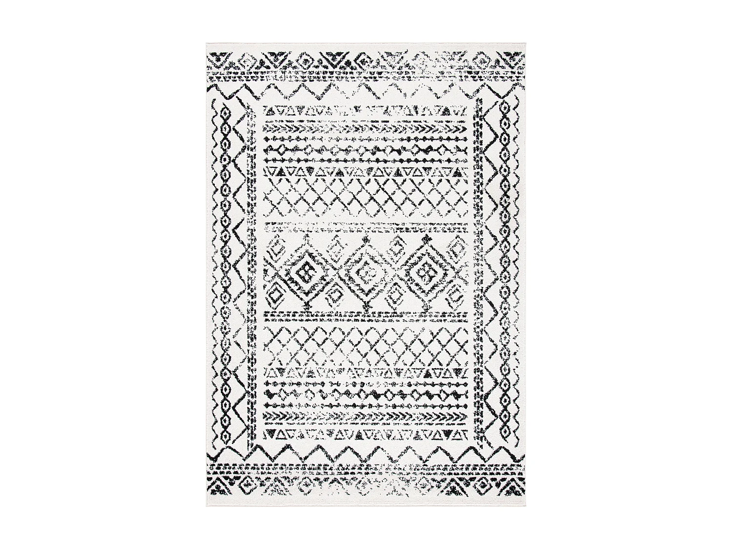 Tapis Neutre/Noir 91 X 152 cm - Jennifer