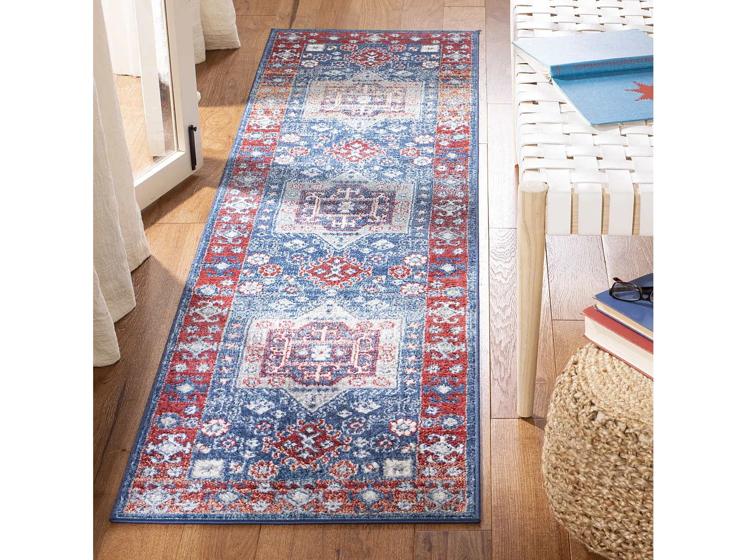 Tapis Rouge/Bleu 61 X 244 cm - Kathryn