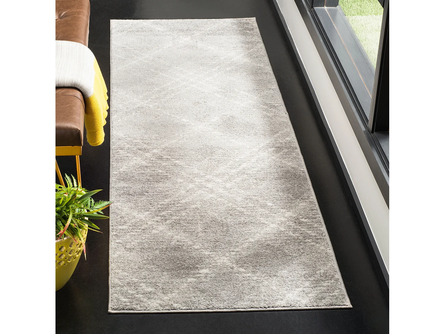 Tapis Gris/Neutre 76 X 244 cm - Zephyra